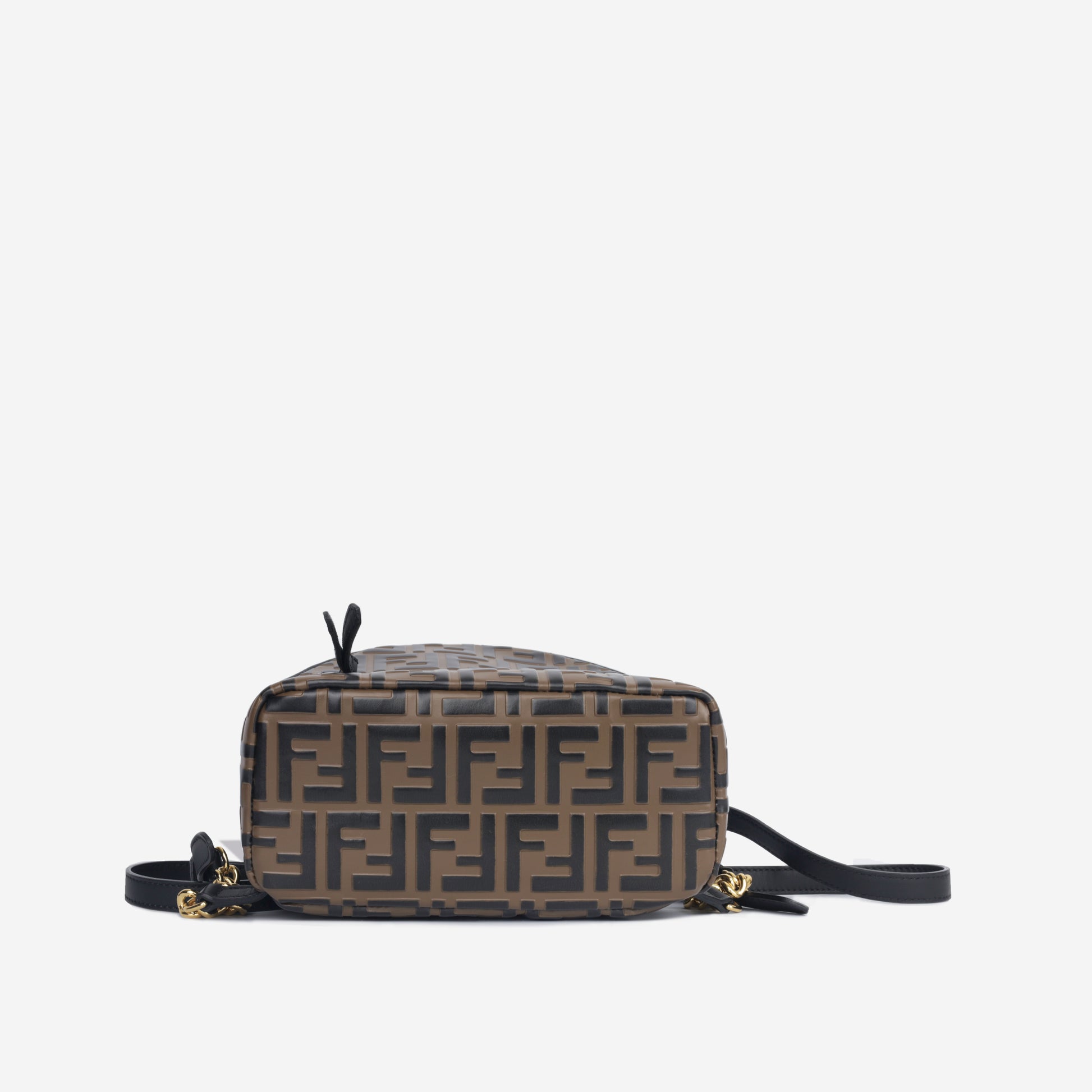 fendi mini monogram backpack Fendi - Mini Backpack - Brown Leather FF