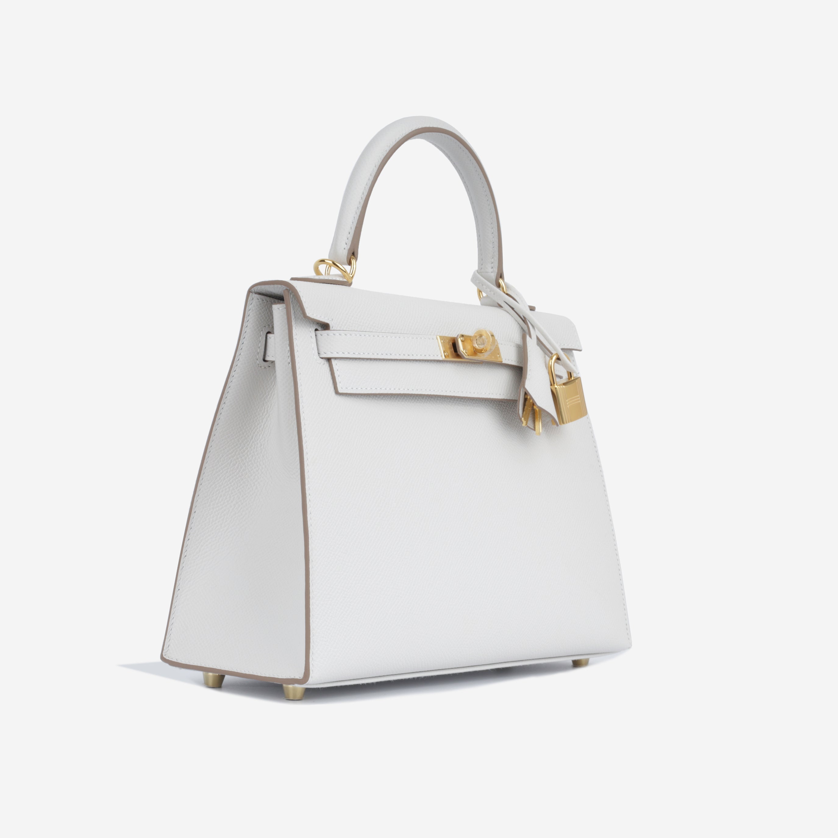 Hermès - Kelly 25 - Gris Pale Epsom - GHW - Brand New - 2023 – Bagista