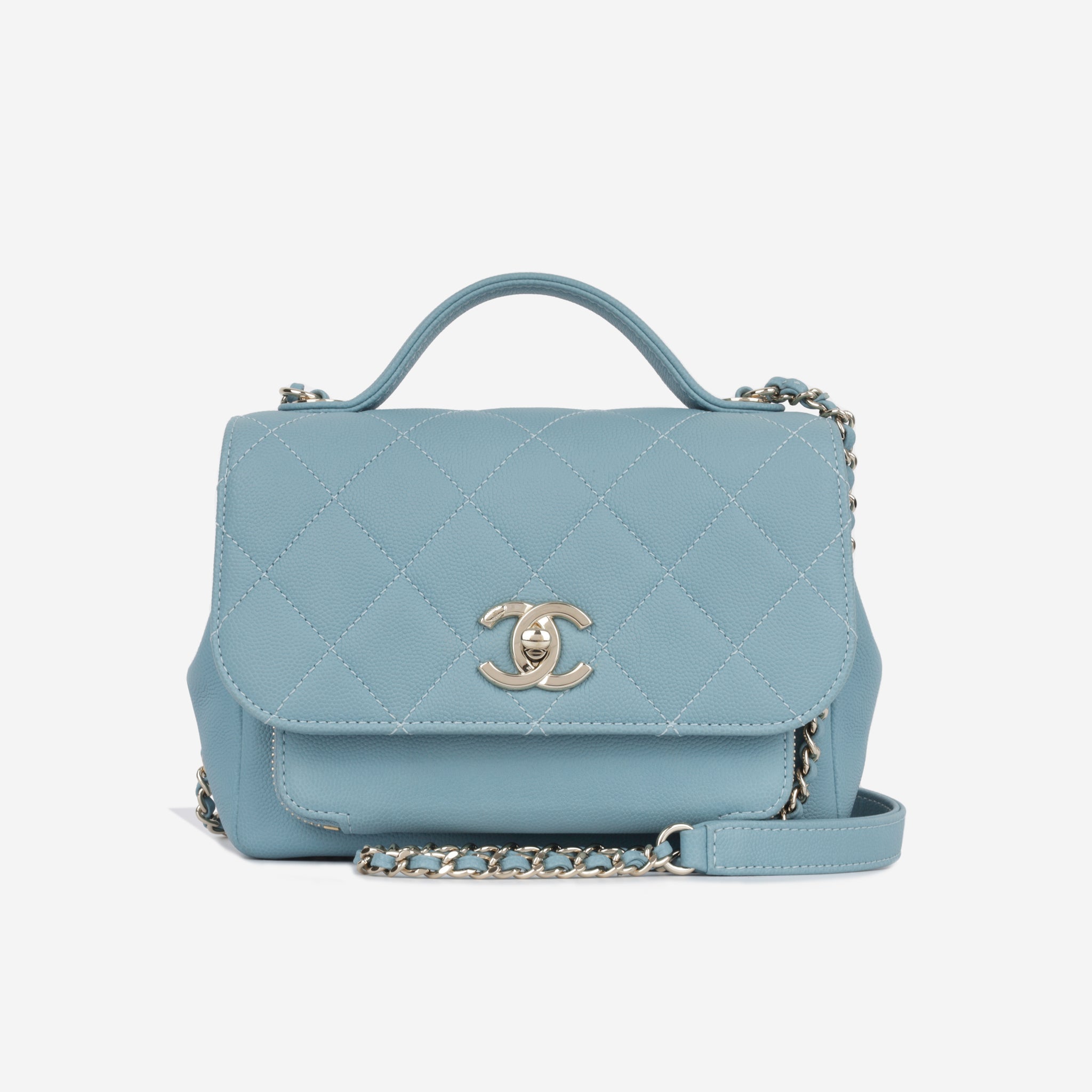 Chanel - Small Business Affinity Flap Bag - Matte Teal Caviar CGHW - 2019
