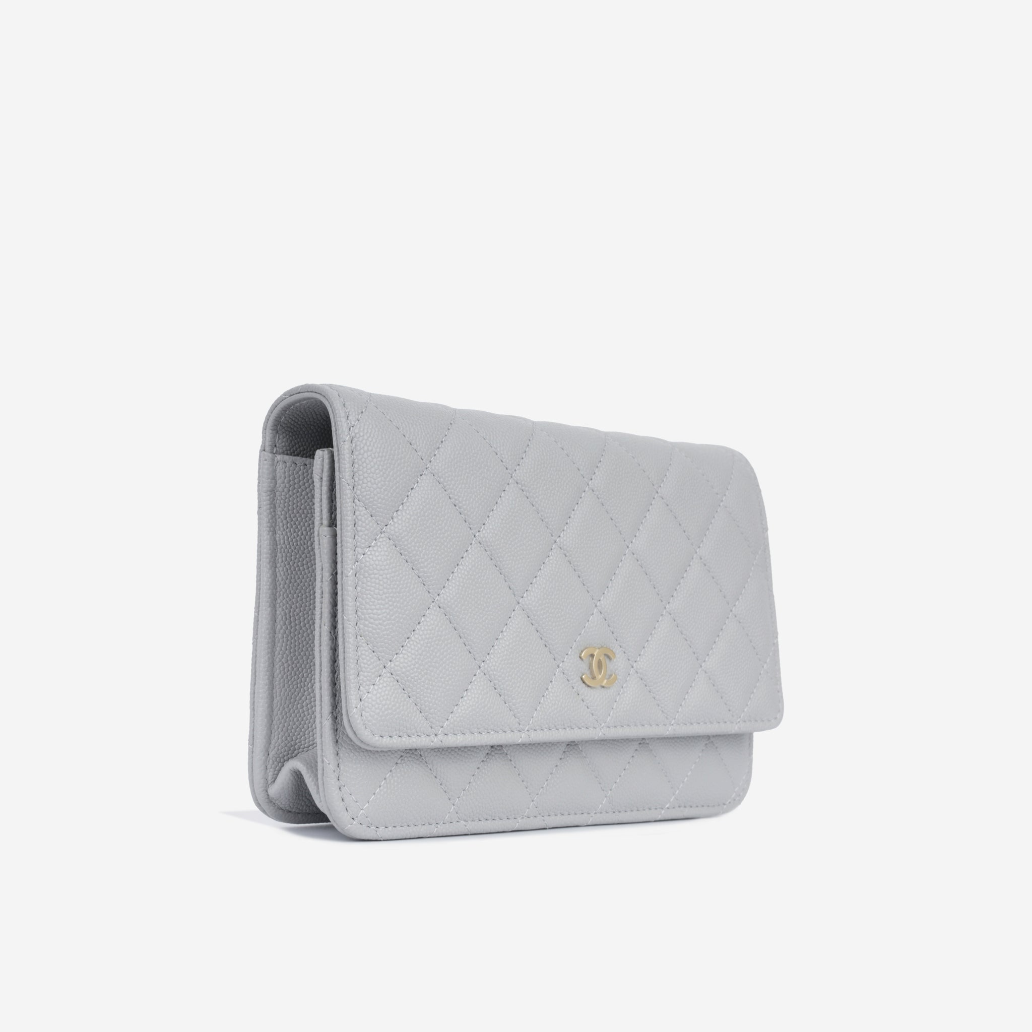 Chanel gray discount purse