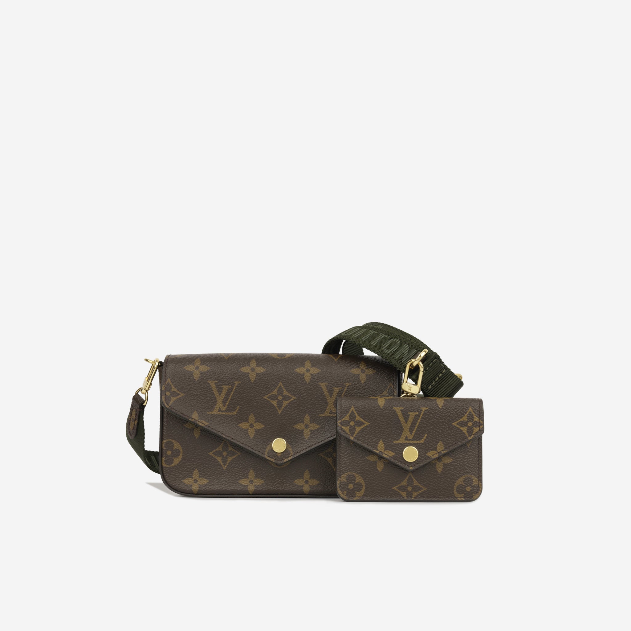 LOUIS VUITTON Felicie Strap & Go Pochette Monogram Canvas Crossbody Ba