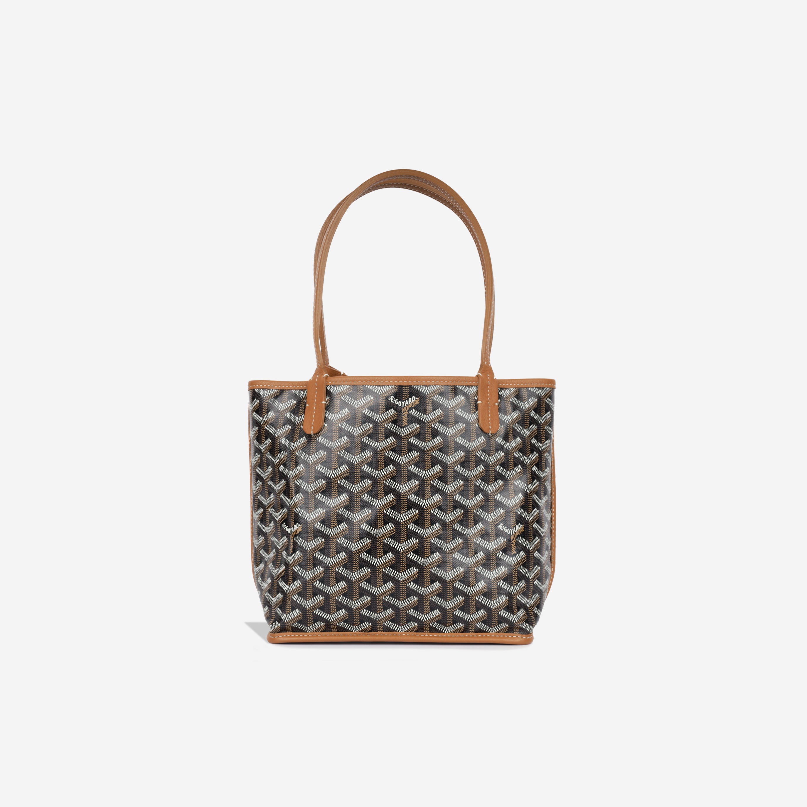 Goyard - Mini Anjou - Black/Tan Goyardine - Brand New – Bagista