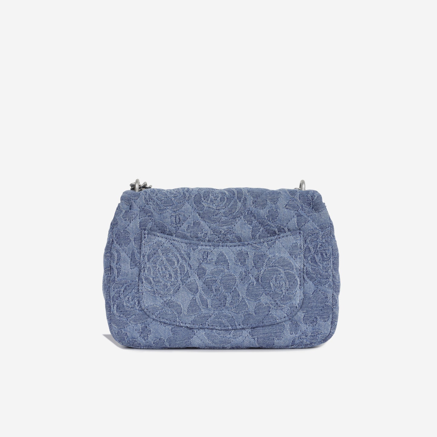 Denim Quilted Camellia Flap