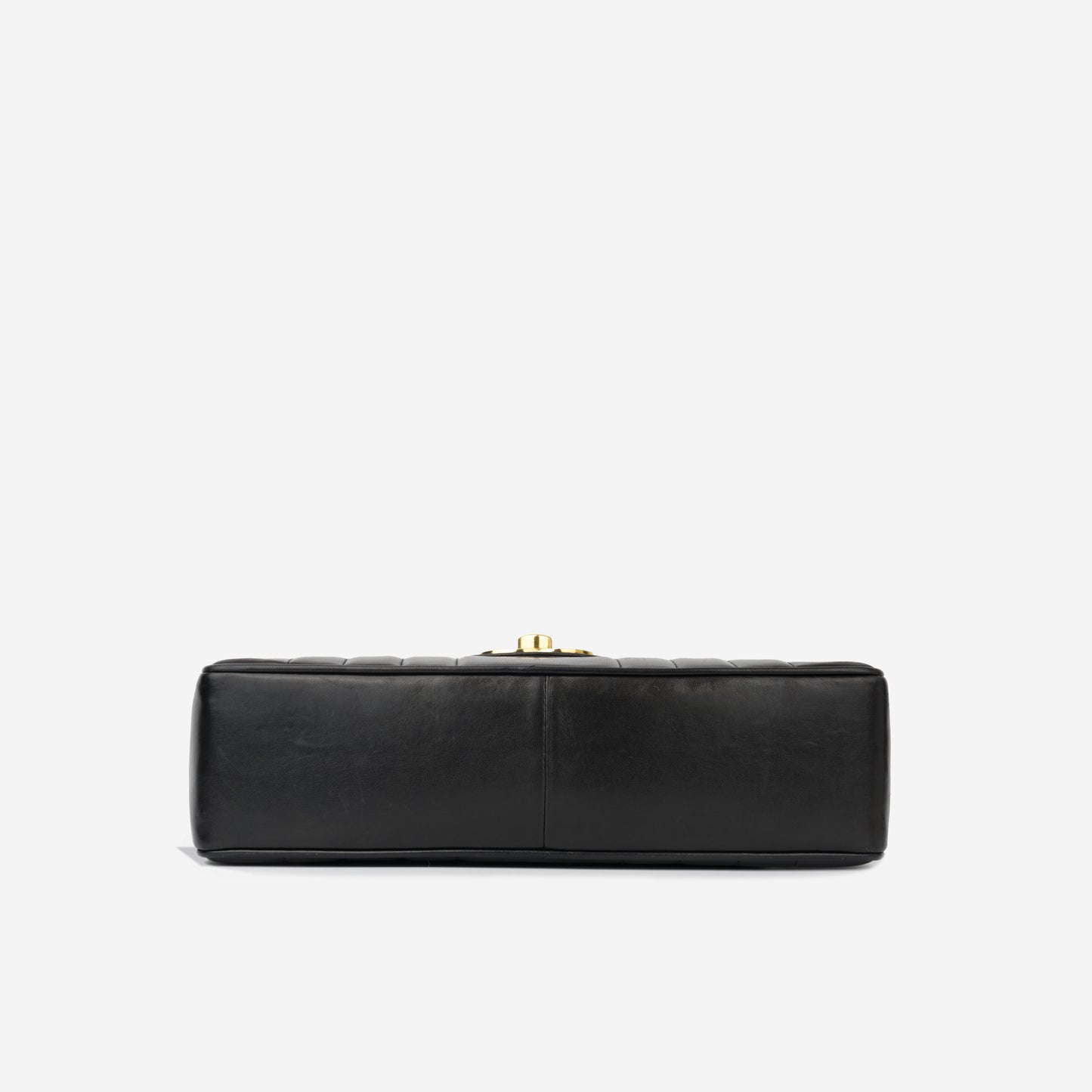 Vintage Chanel Mademoiselle Flap Bag - Black Vertical Lambskin | Gold Hardware