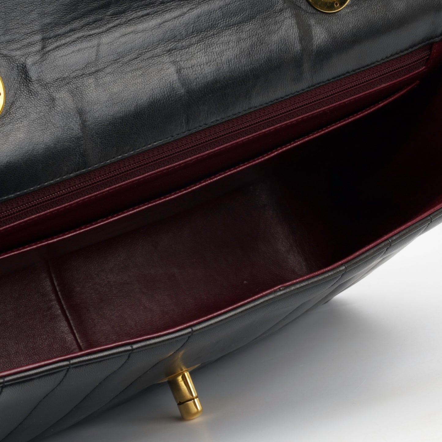 Vintage Chanel Mademoiselle Flap Bag - Black Vertical Lambskin | Gold Hardware