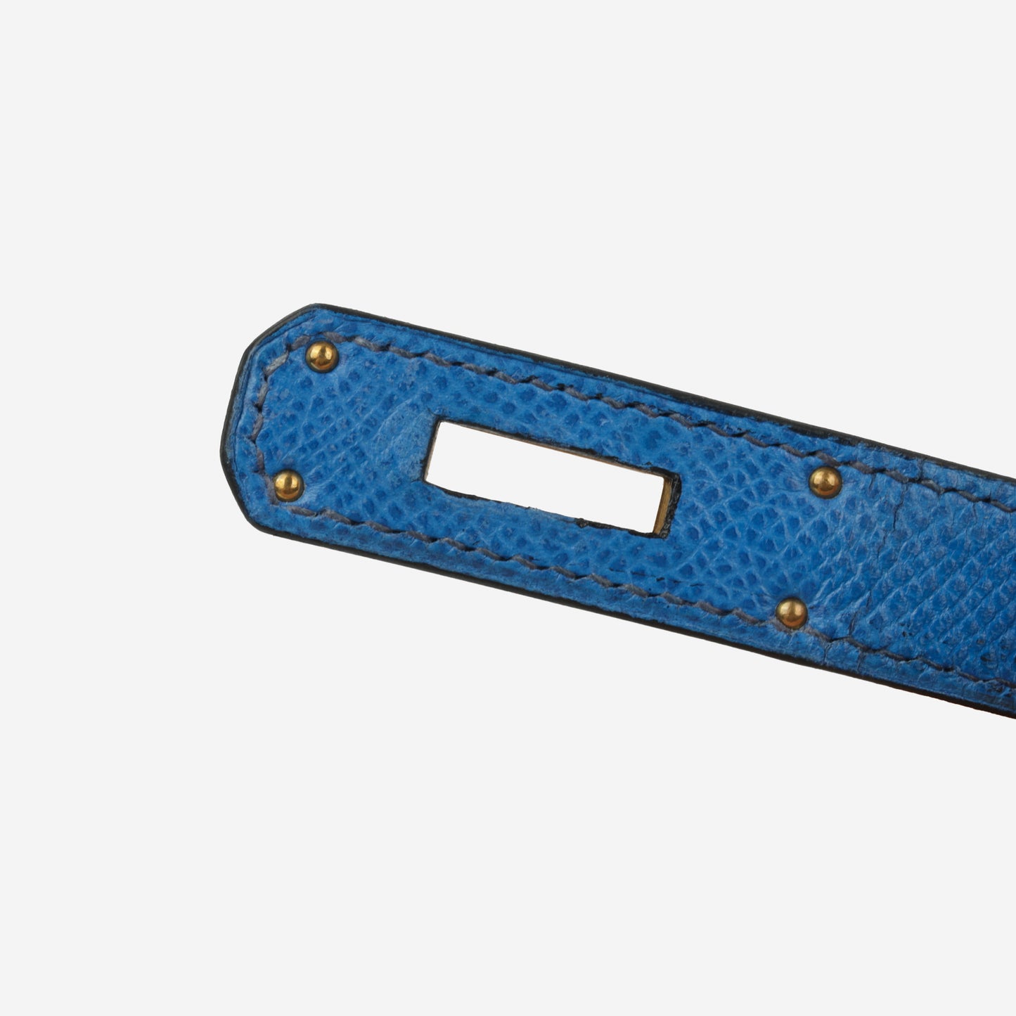 Hermès Vintage Kelly 28 - Bleu De France Courchevel | Gold Hardware