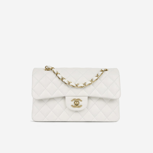 Small Classic Flap Bag - White