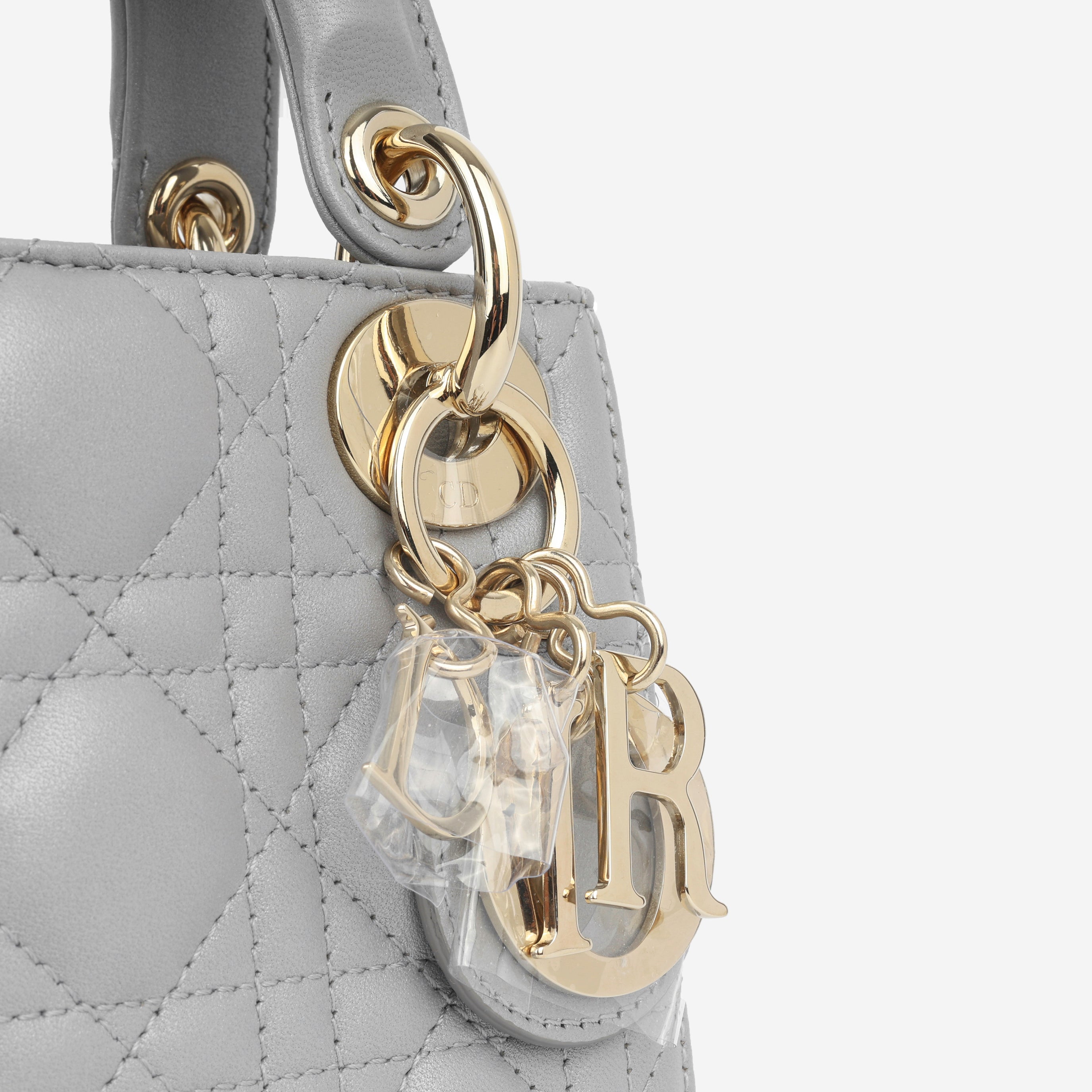 Dior - Mini Lady Dior - Opaline Grey Pearlescent Cannage CGHW