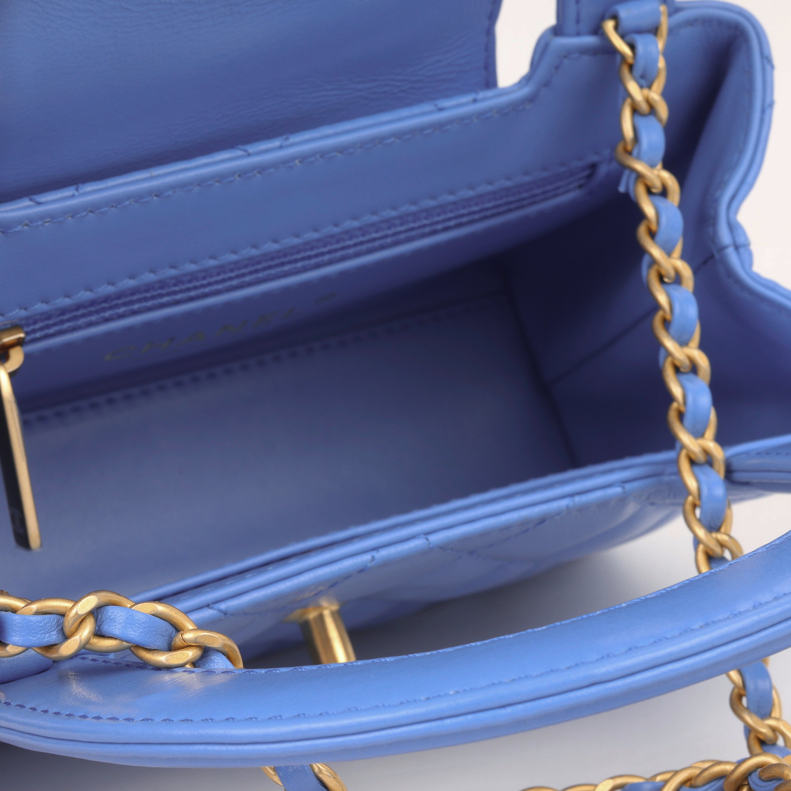 Chanel - Small Kelly Re-Edition - Blue Smooth Calfskin - GHW