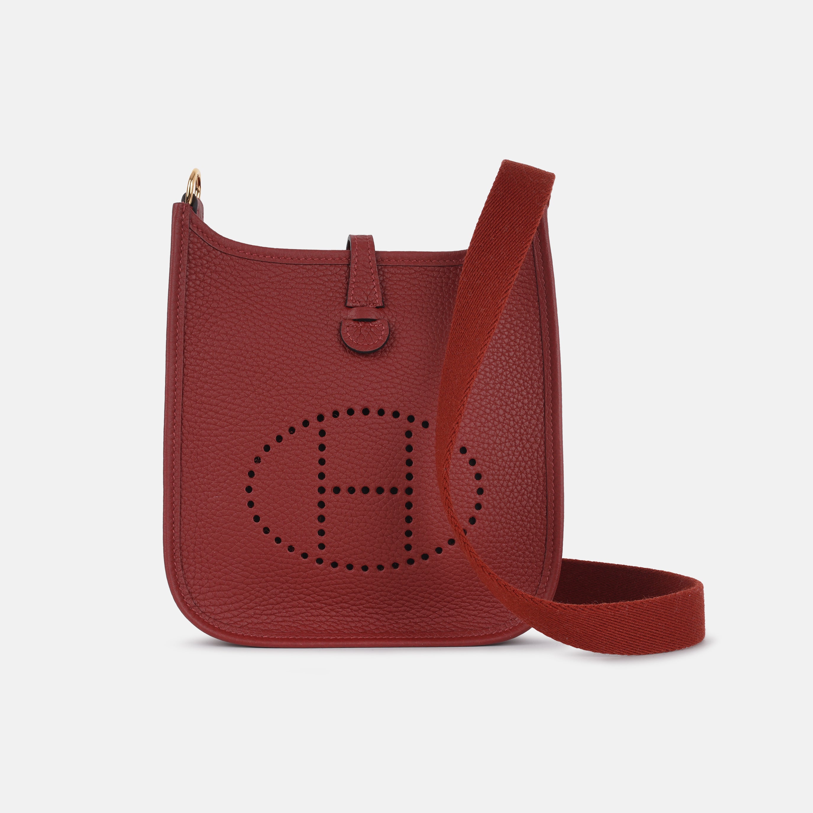 エルメス　エルメスレッド レザー ポインテッドトゥ ハイヒール　40 Hermès - Evelyne TPM - Rouge H Clemence GHW - Brand New - 2024