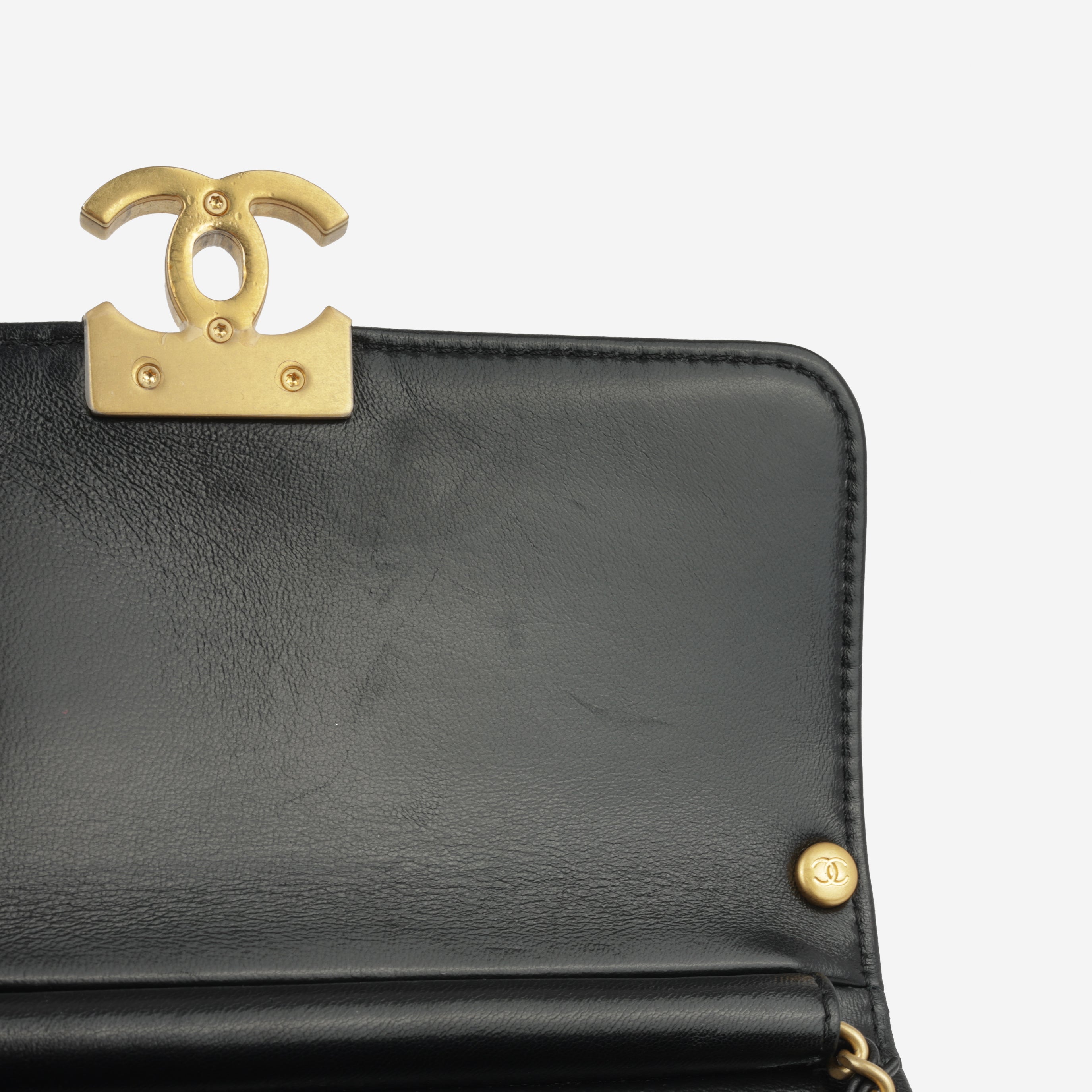 Chanel - Mini Square Pearl Twist Flap - Black Lambskin GHW - Pre