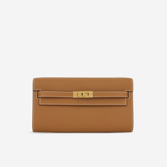 Hermès Kelly To Go Wallet - Gold Epsom | Gold Hardware