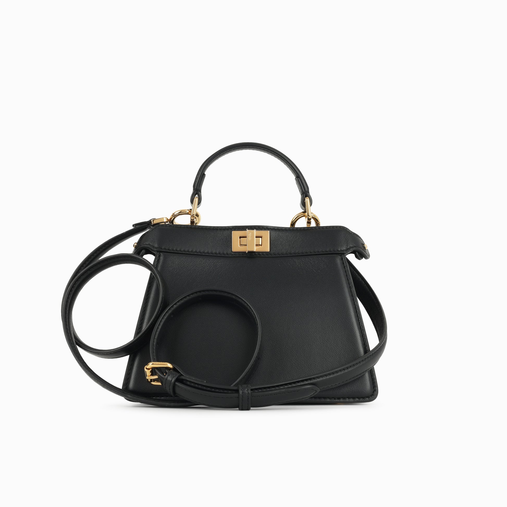 Fendi Petite Peekaboo ISeeU Black Calfskin GHW Pre-Loved