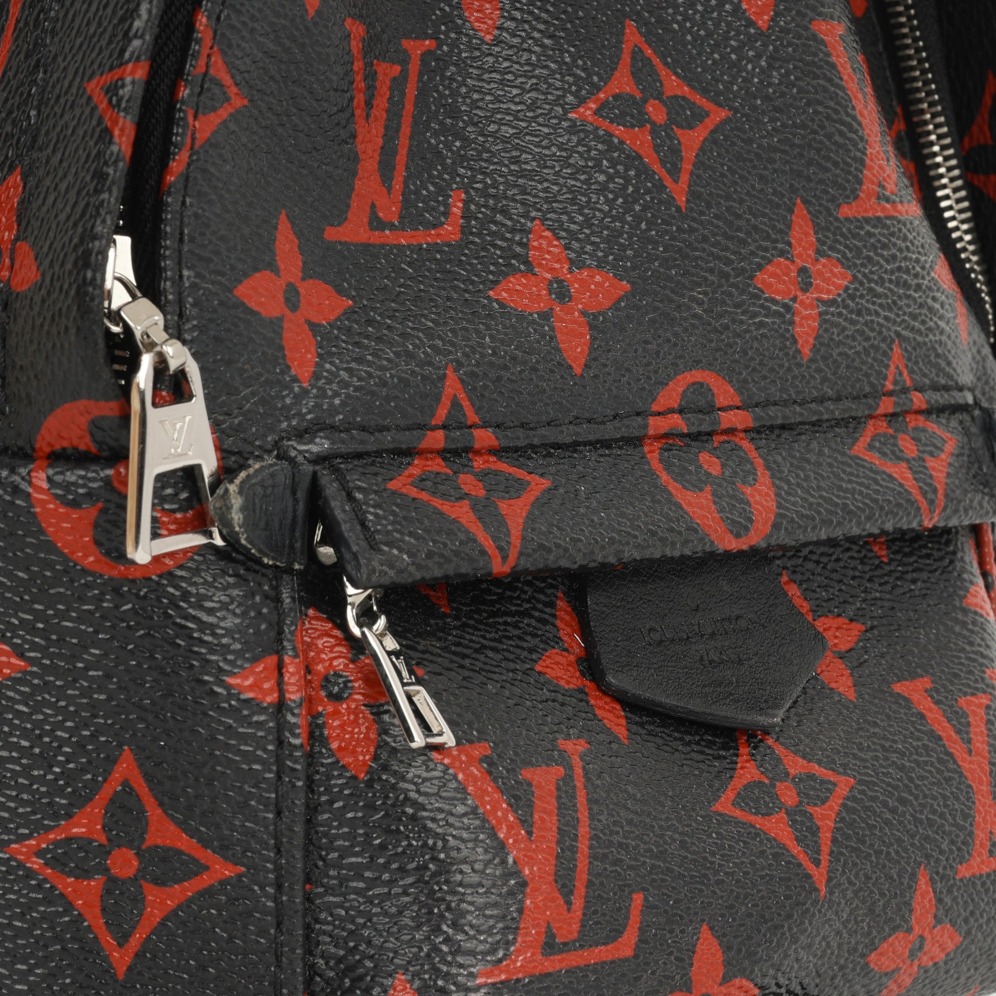 fake louis vuitton backpack uk Louis Vuitton - Mini Palm Springs Backpack - Black/Red Infrarouge SHW - Pre Loved