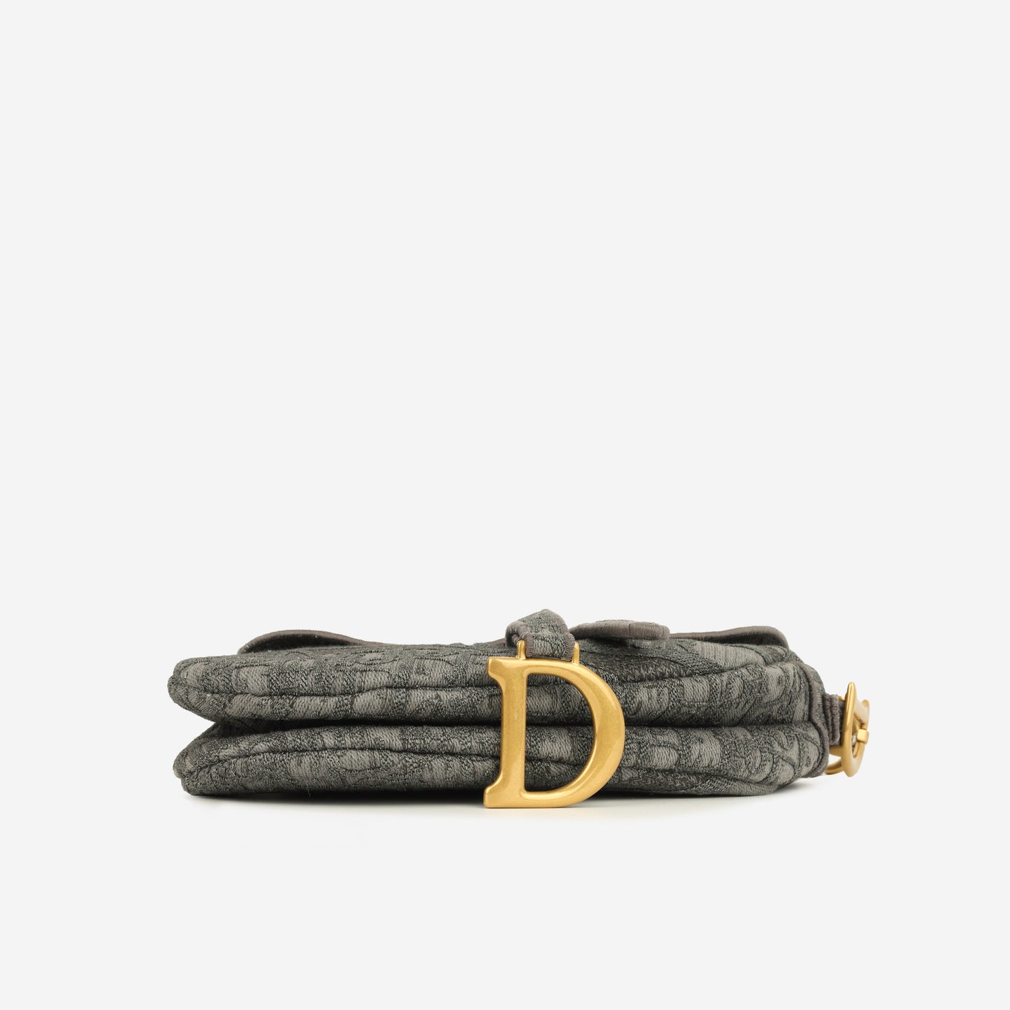 Dior Medium Saddle - Grey Oblique Canvas | Gold Hardware