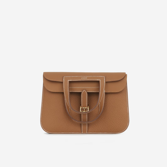Hermès Halzan 25 - Gold Clemence | Gold Hardware