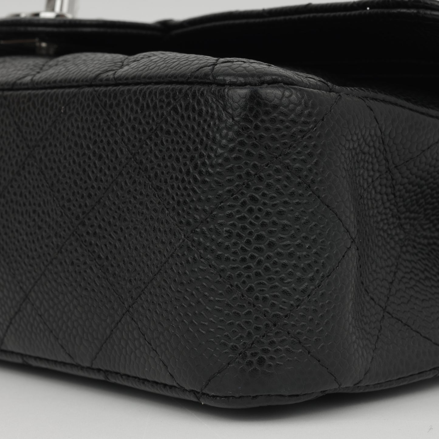 Medium Classic Flap - Black Caviar | Silver Hardware