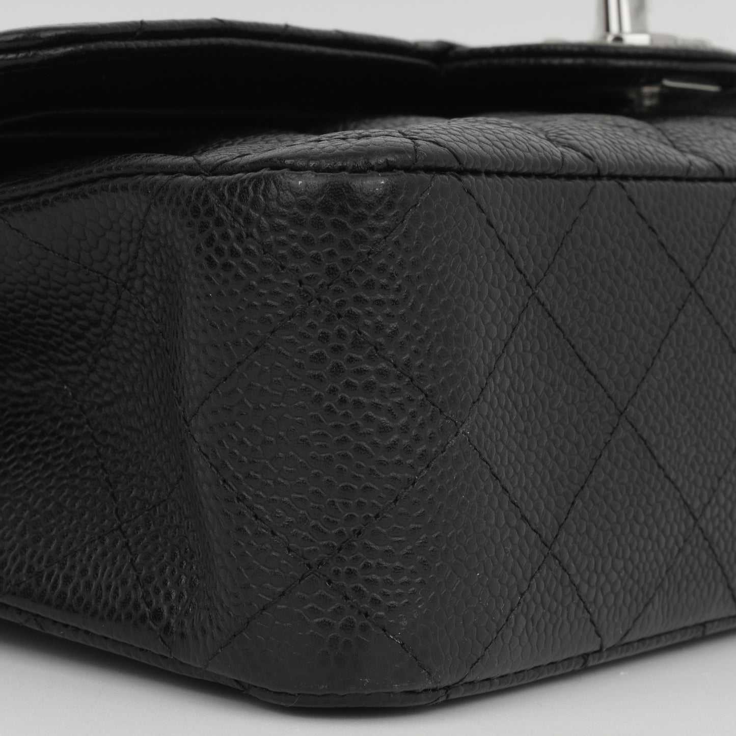 Medium Classic Flap - Black Caviar | Silver Hardware