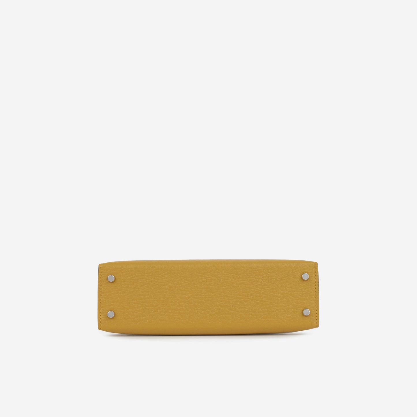 Hermès Verso Mini Kelly - Jaune Ambre Chevre Mysore / Gold Interior | Palladium Hardware