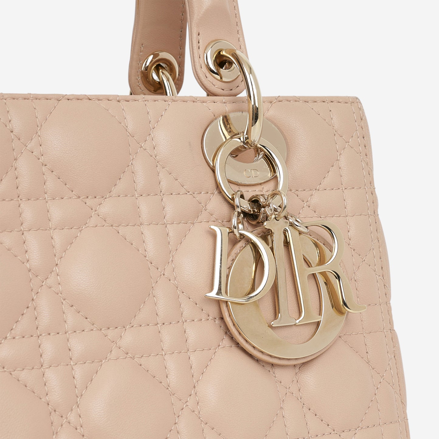 Medium Lady Dior - Blush Lambskin | Champagne Gold Hardware