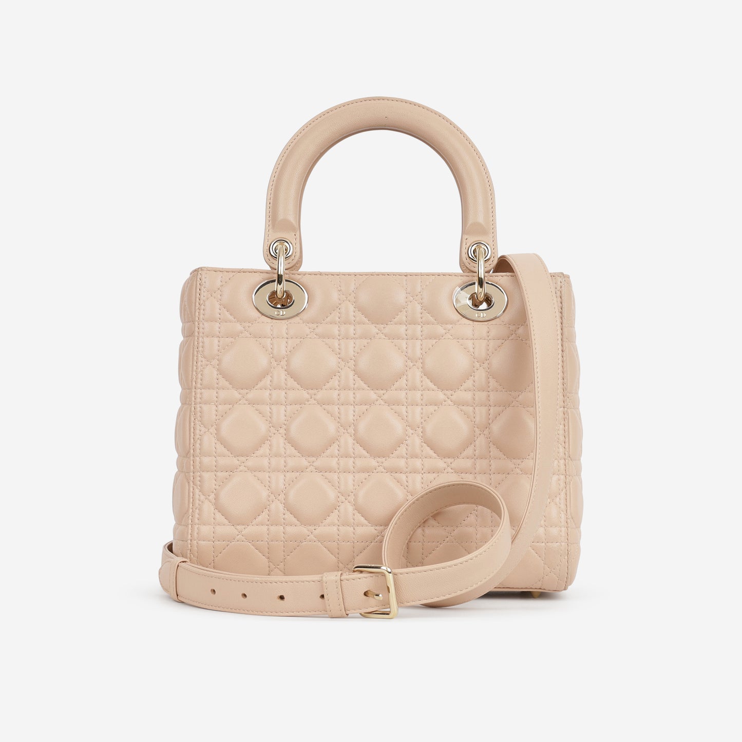 Medium Lady Dior - Blush Lambskin | Champagne Gold Hardware