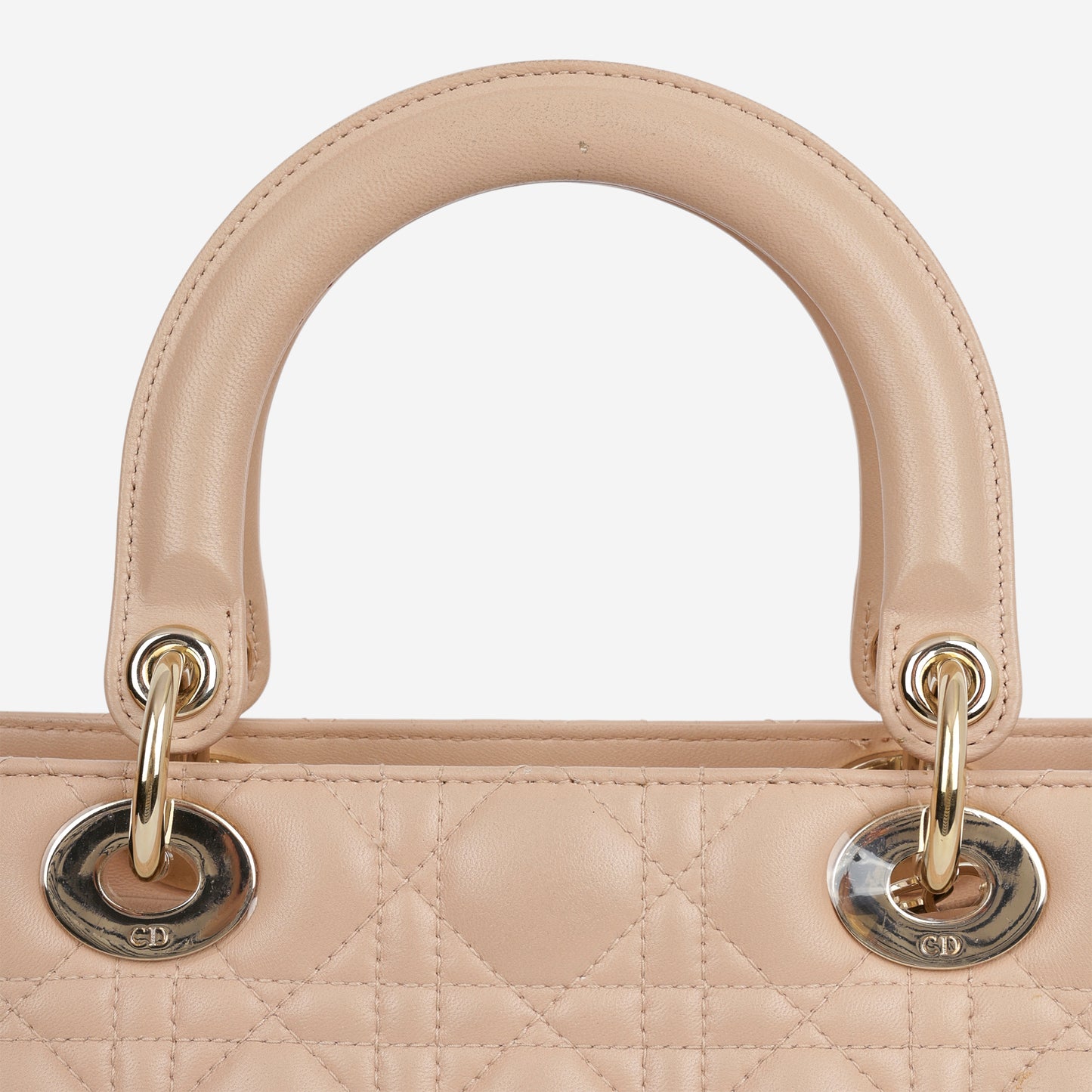 Medium Lady Dior - Blush Lambskin | Champagne Gold Hardware