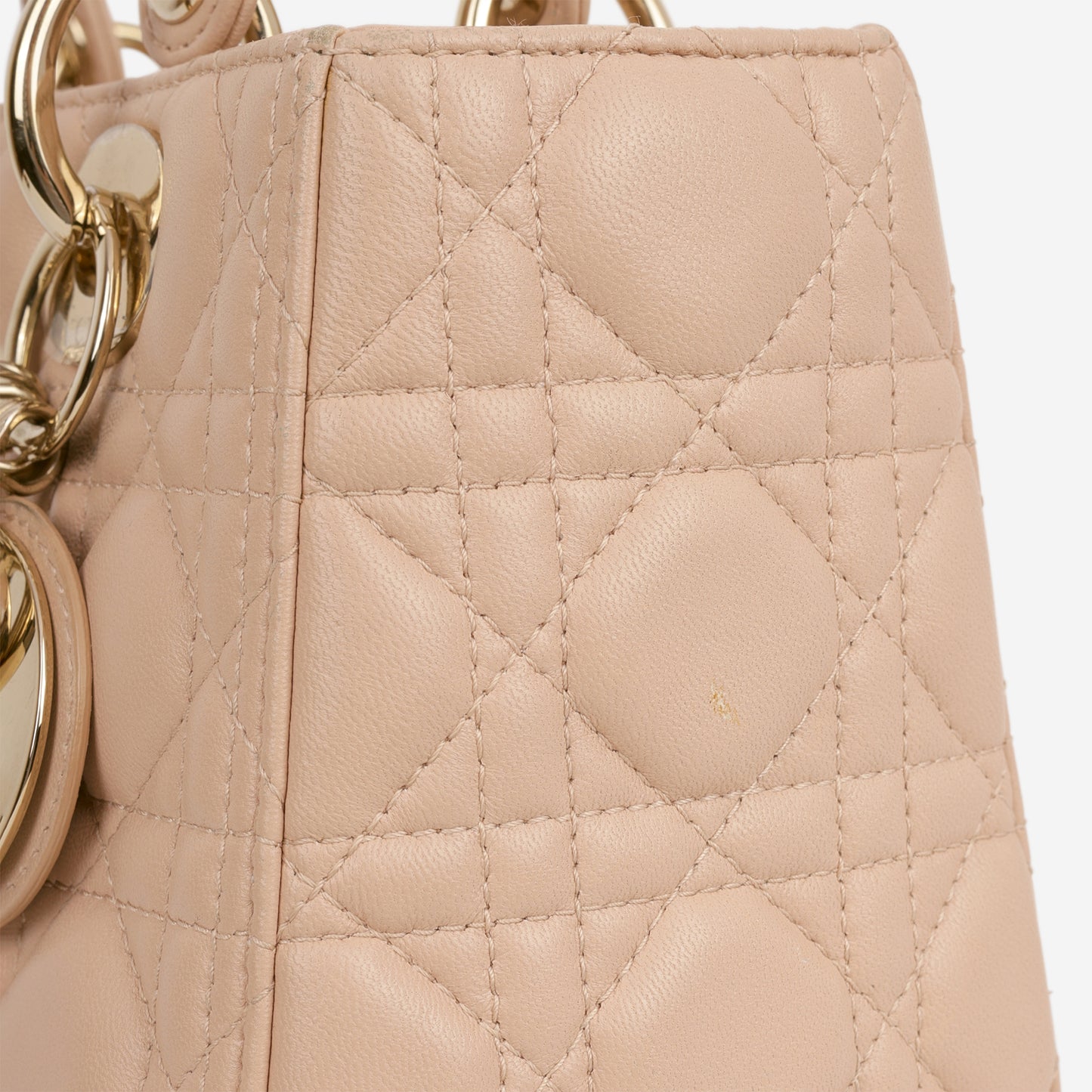 Medium Lady Dior - Blush Lambskin | Champagne Gold Hardware