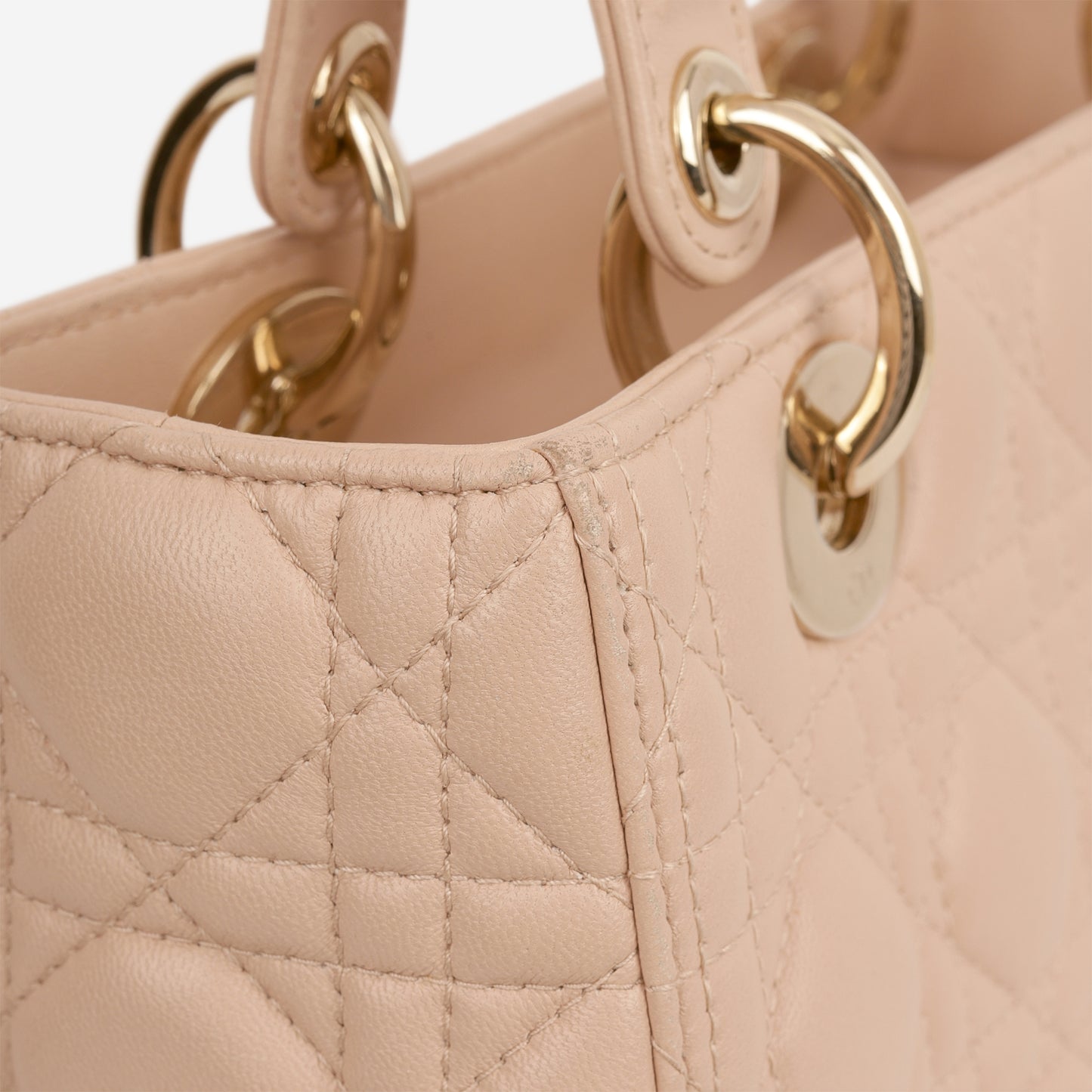 Medium Lady Dior - Blush Lambskin | Champagne Gold Hardware