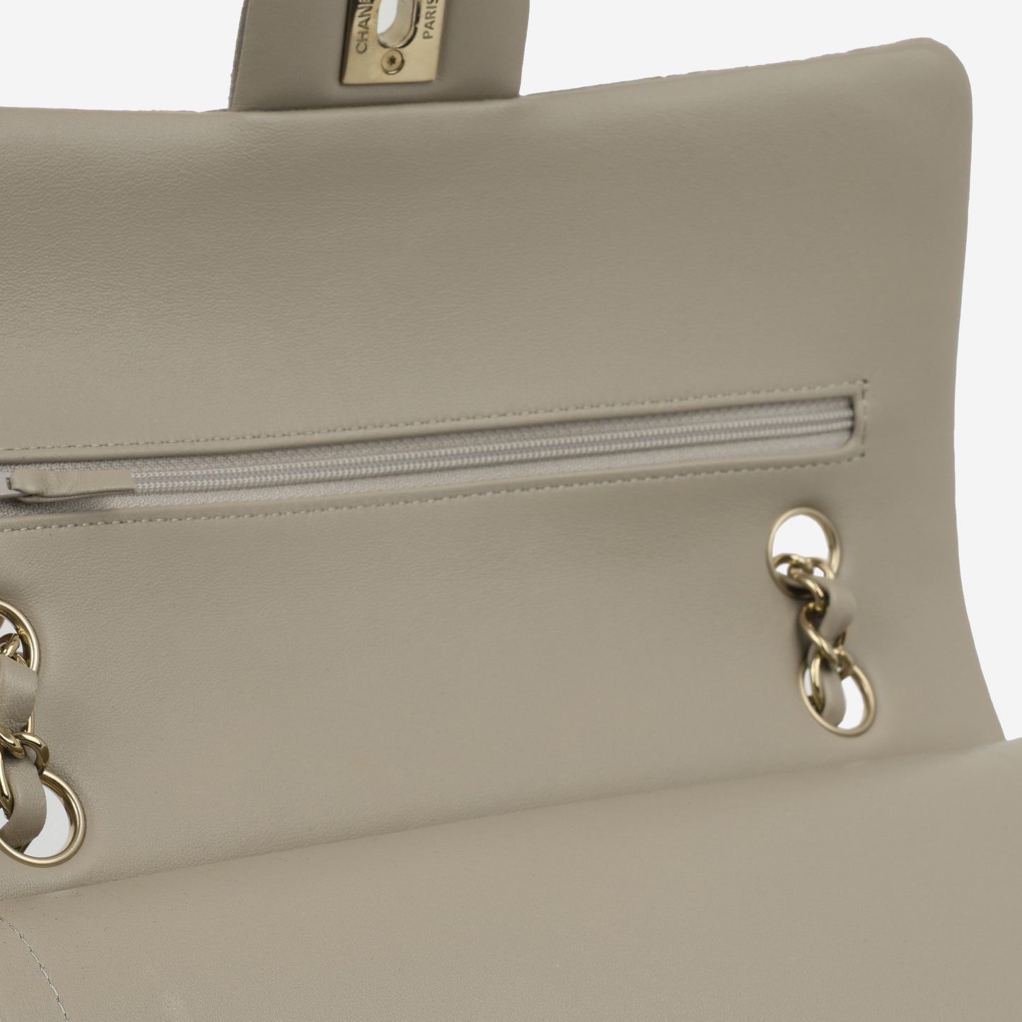 Chanel Medium Classic Flap - Mink Suede | Champagne Gold Hardware