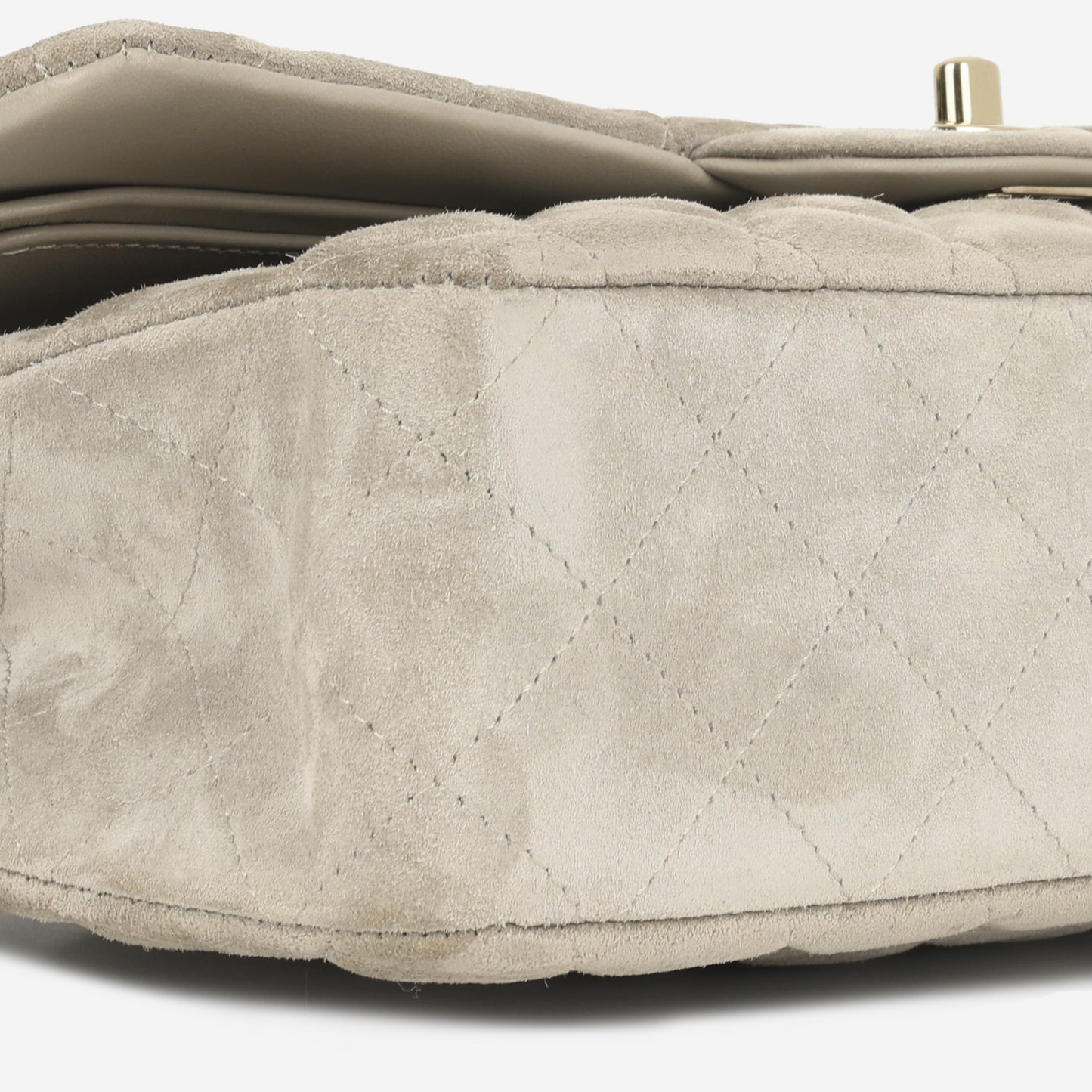 Chanel Medium Classic Flap - Mink Suede | Champagne Gold Hardware