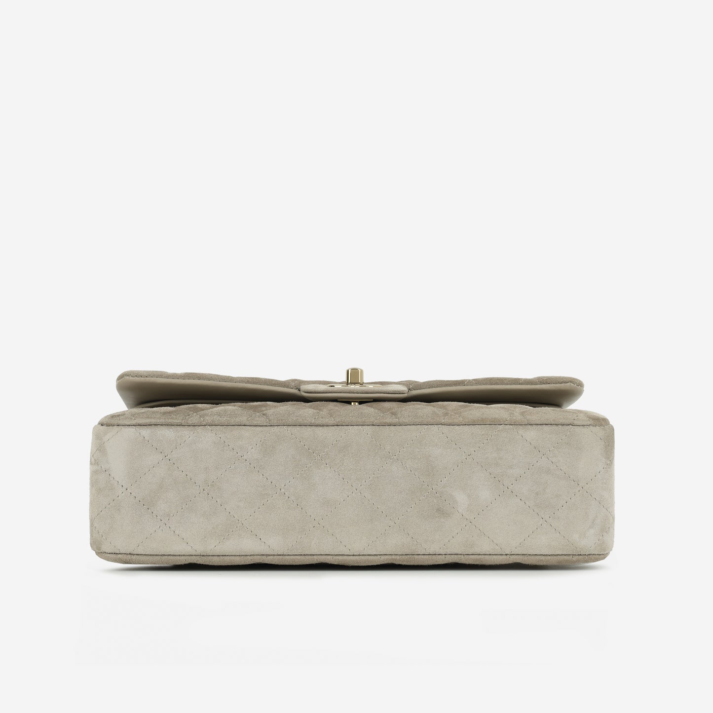 Chanel Medium Classic Flap - Mink Suede | Champagne Gold Hardware