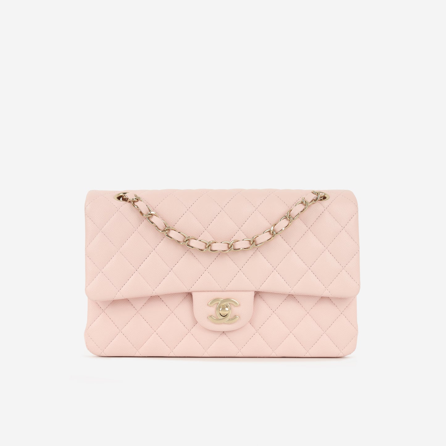 Chanel Medium Classic Flap - Light Pink Caviar | Champagne Gold Hardware
