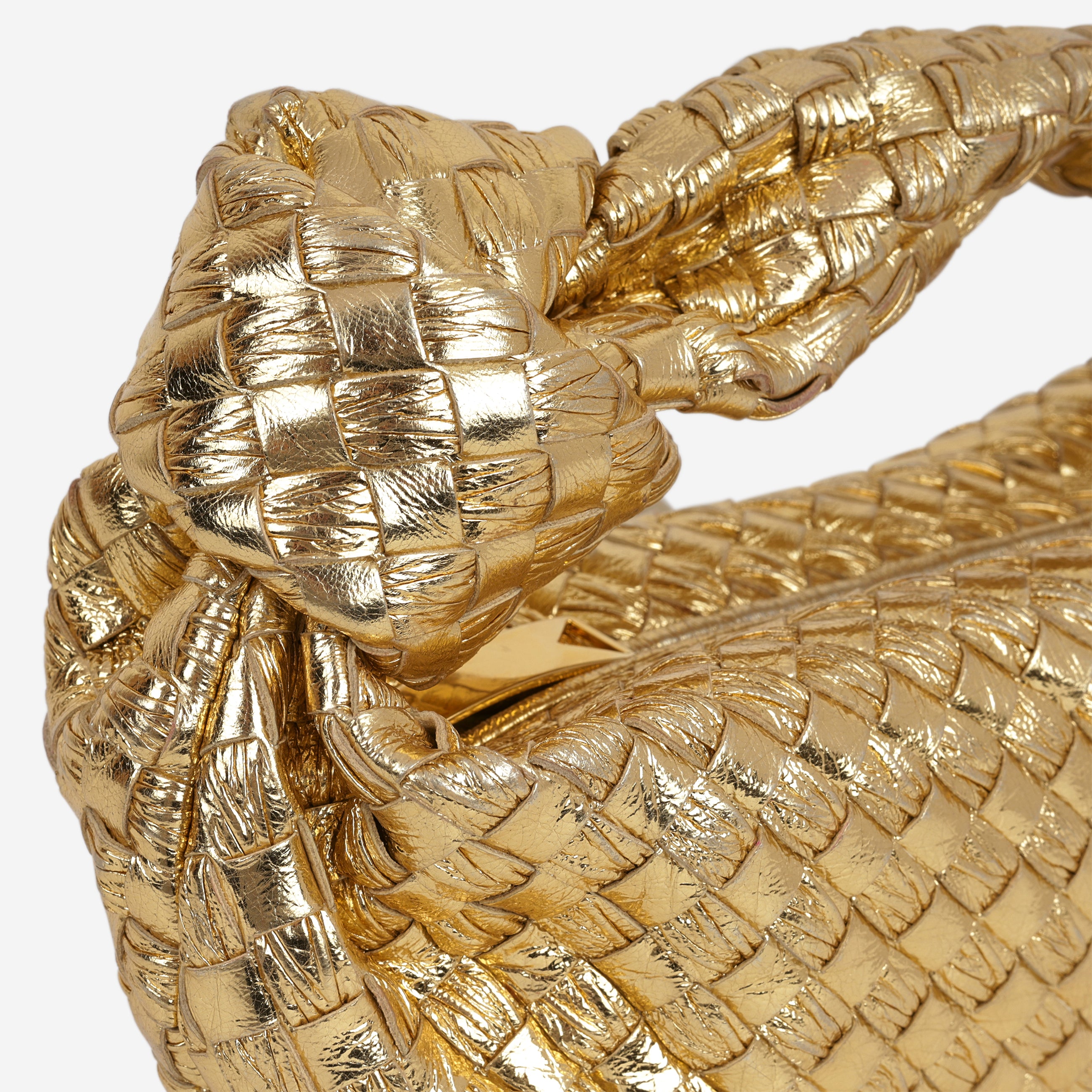 Bottega Veneta Mini Jodie - Gold Metallic Intrecciato | Gold