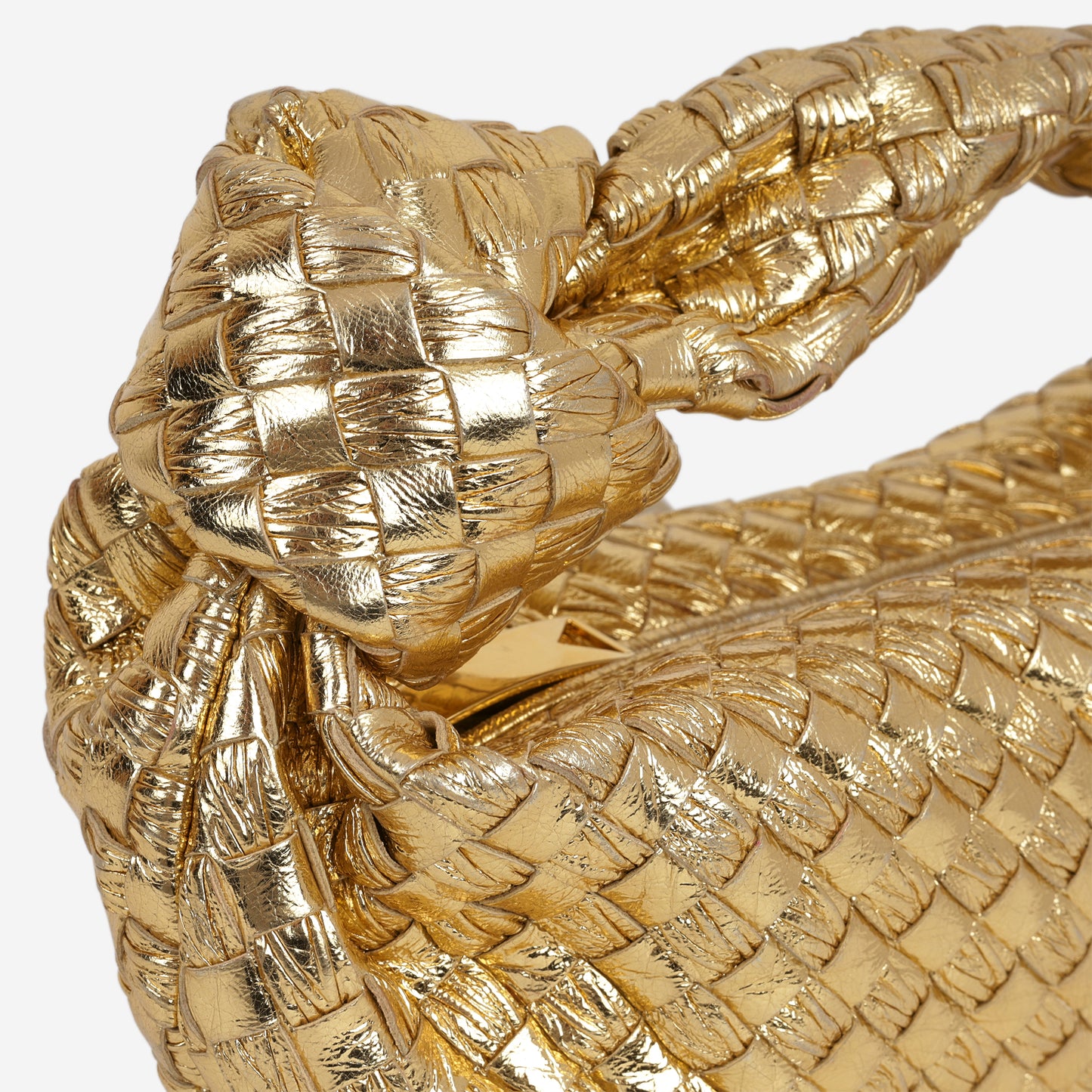 Bottega Veneta Mini Jodie - Gold Metallic Intrecciato | Gold Hardware