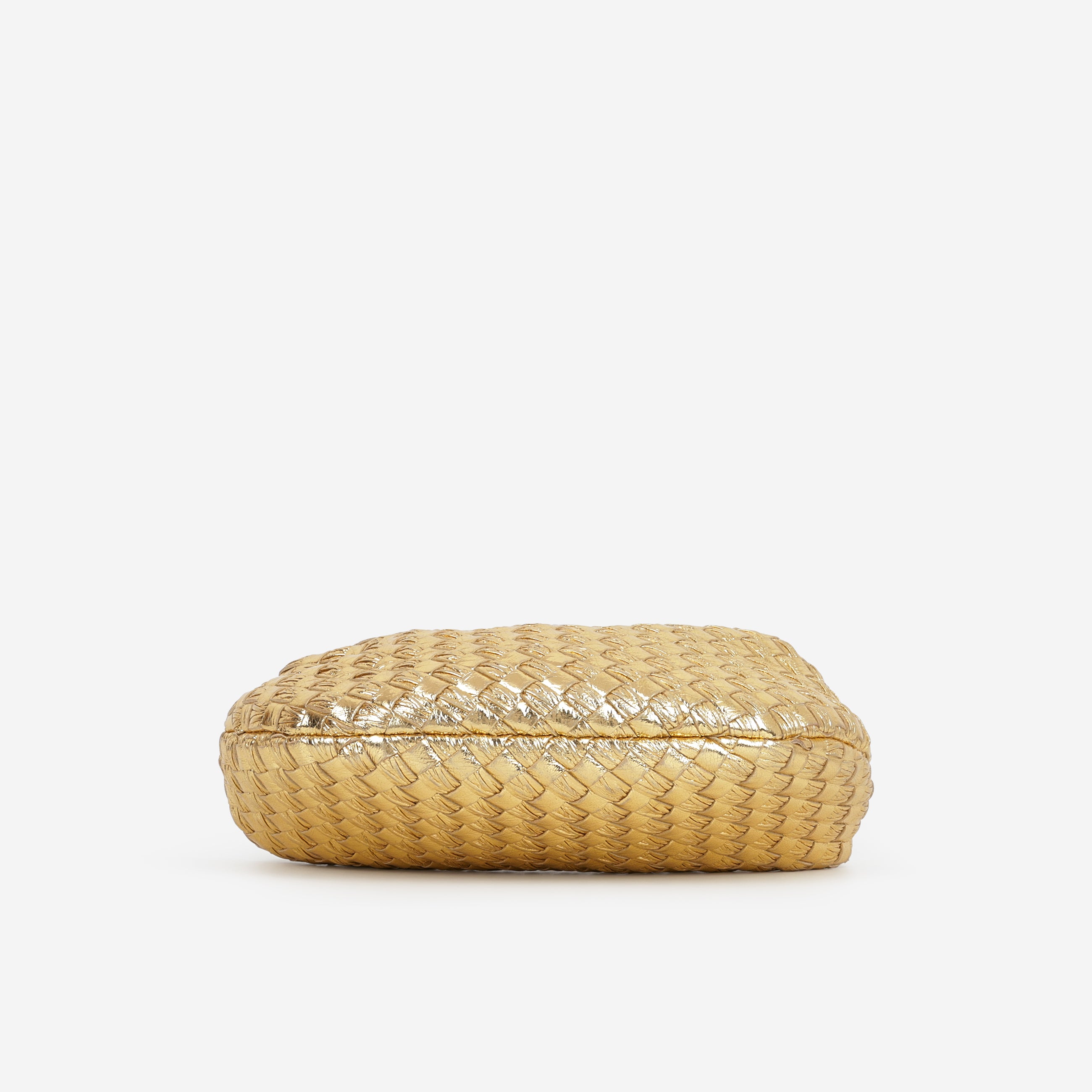 Bottega Veneta Mini Jodie - Gold Metallic Intrecciato | Gold
