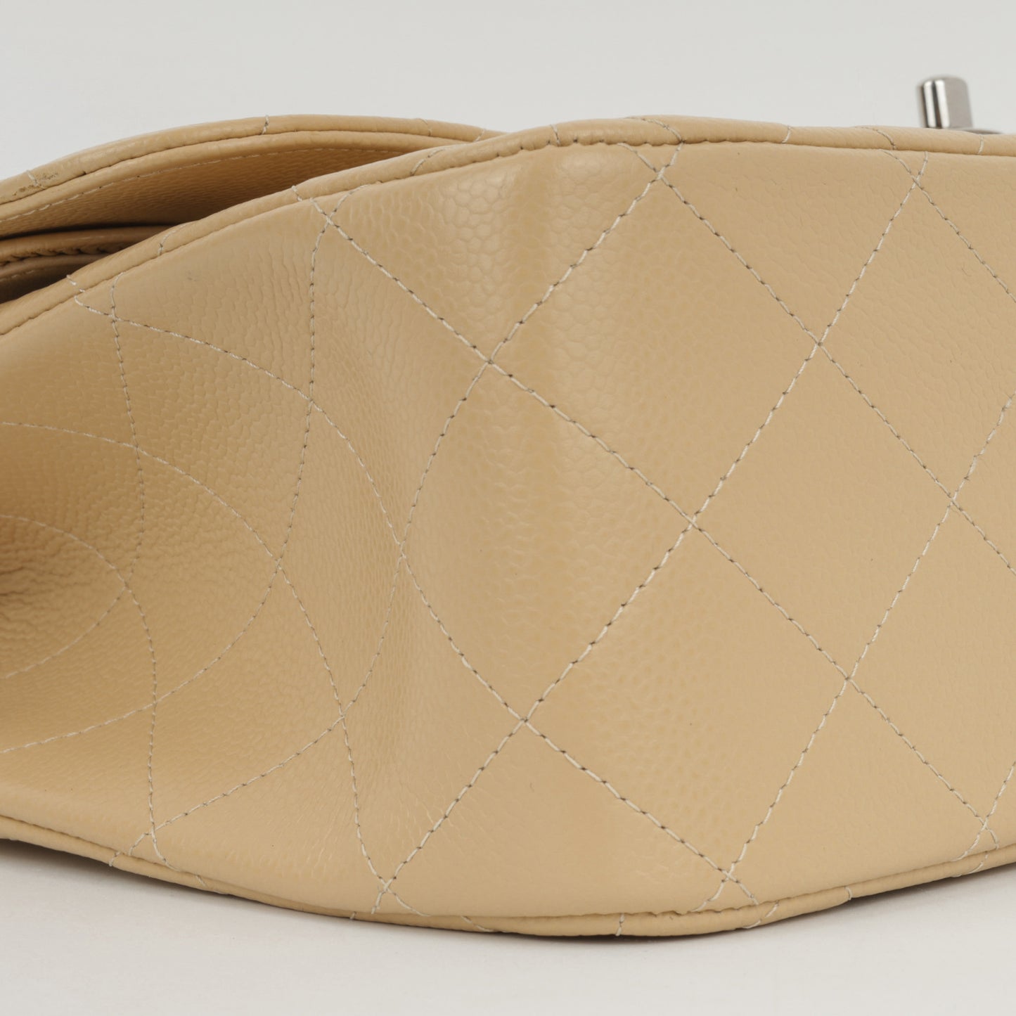 Chanel Classic Jumbo Double Flap - Beige Caviar | Silver Hardware