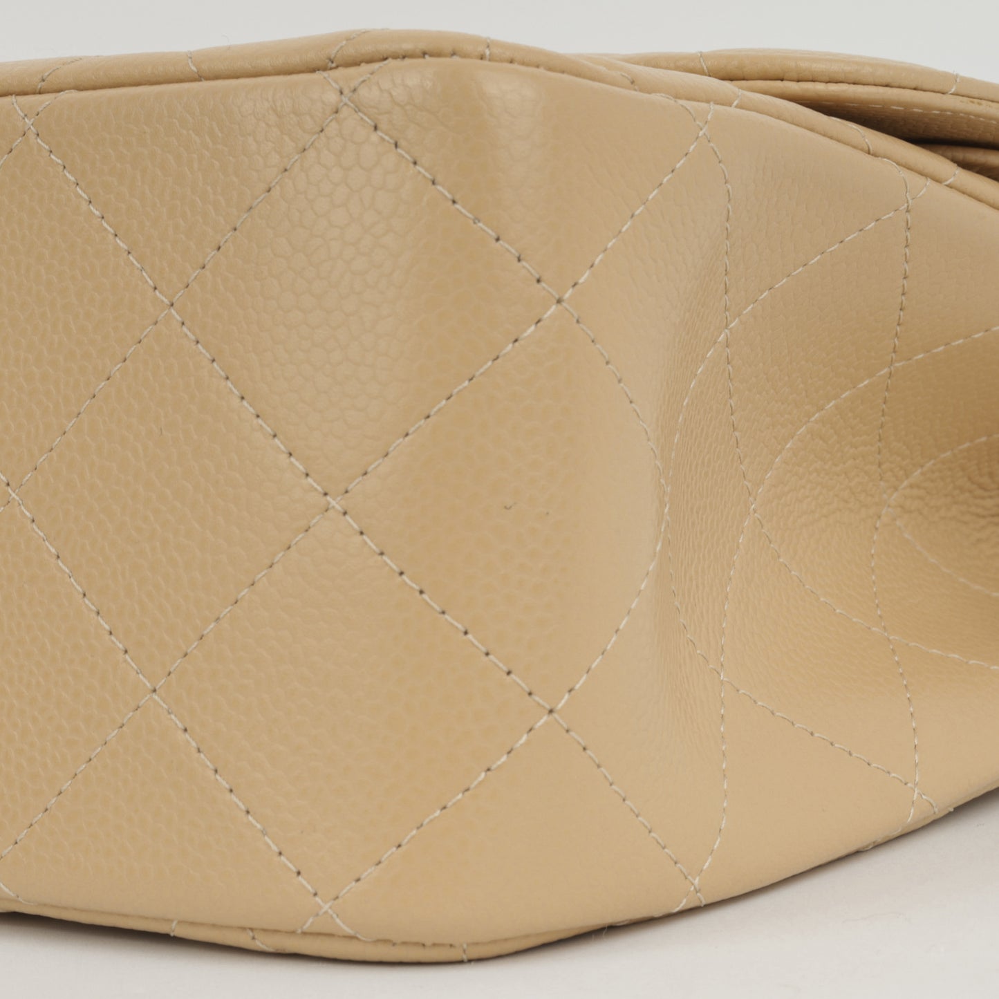 Chanel Classic Jumbo Double Flap - Beige Caviar | Silver Hardware