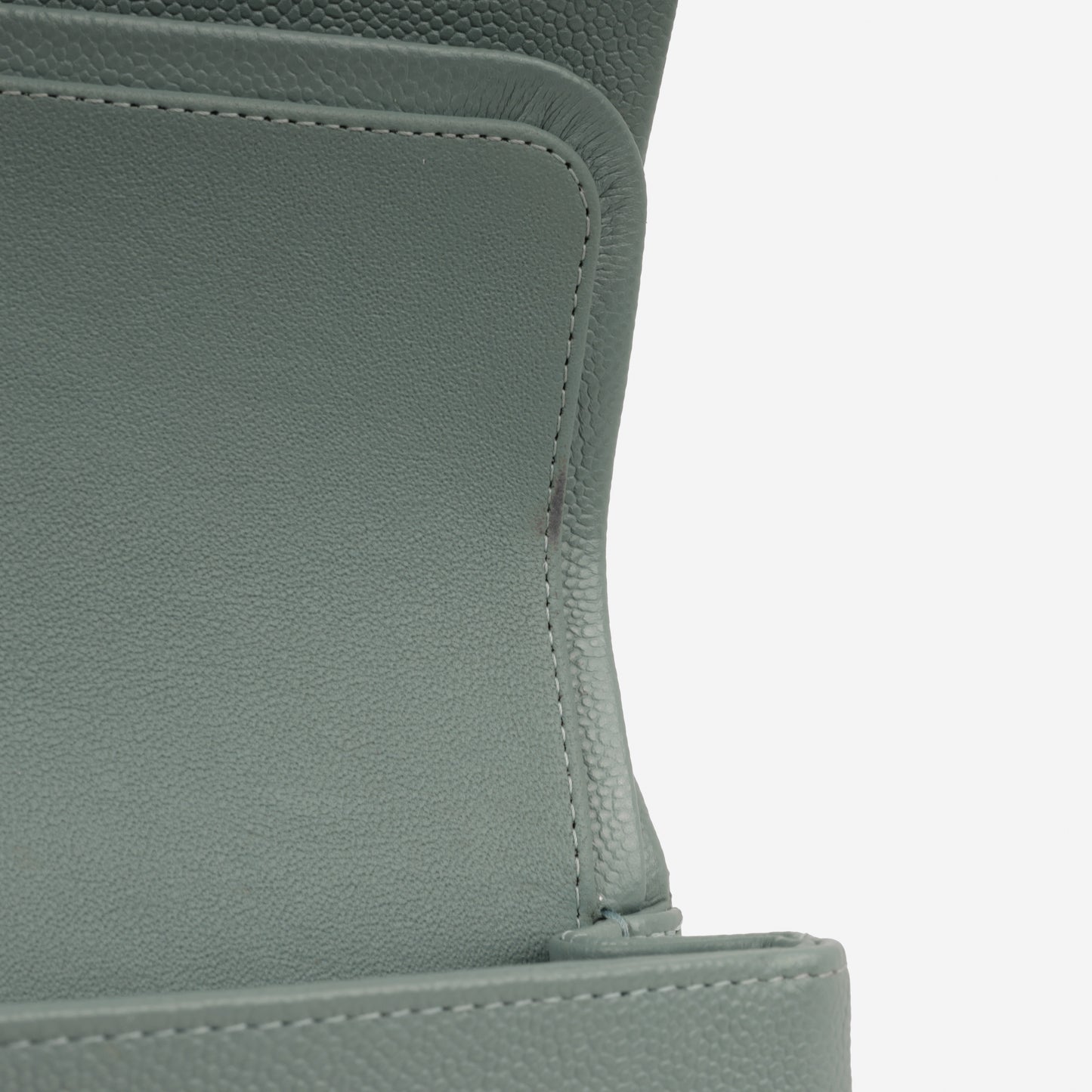 Medium Classic Flap - Sage Green Caviar | Silver Hardware