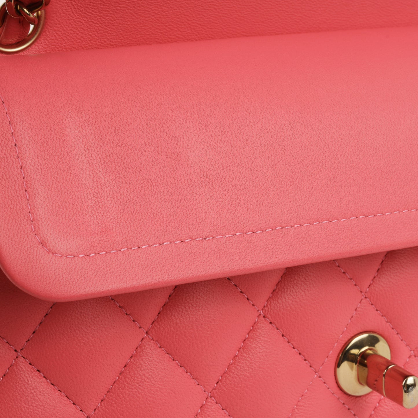 Chanel Small Double Classic Flap - Pink Lambskin | Champagne-Gold Hardware