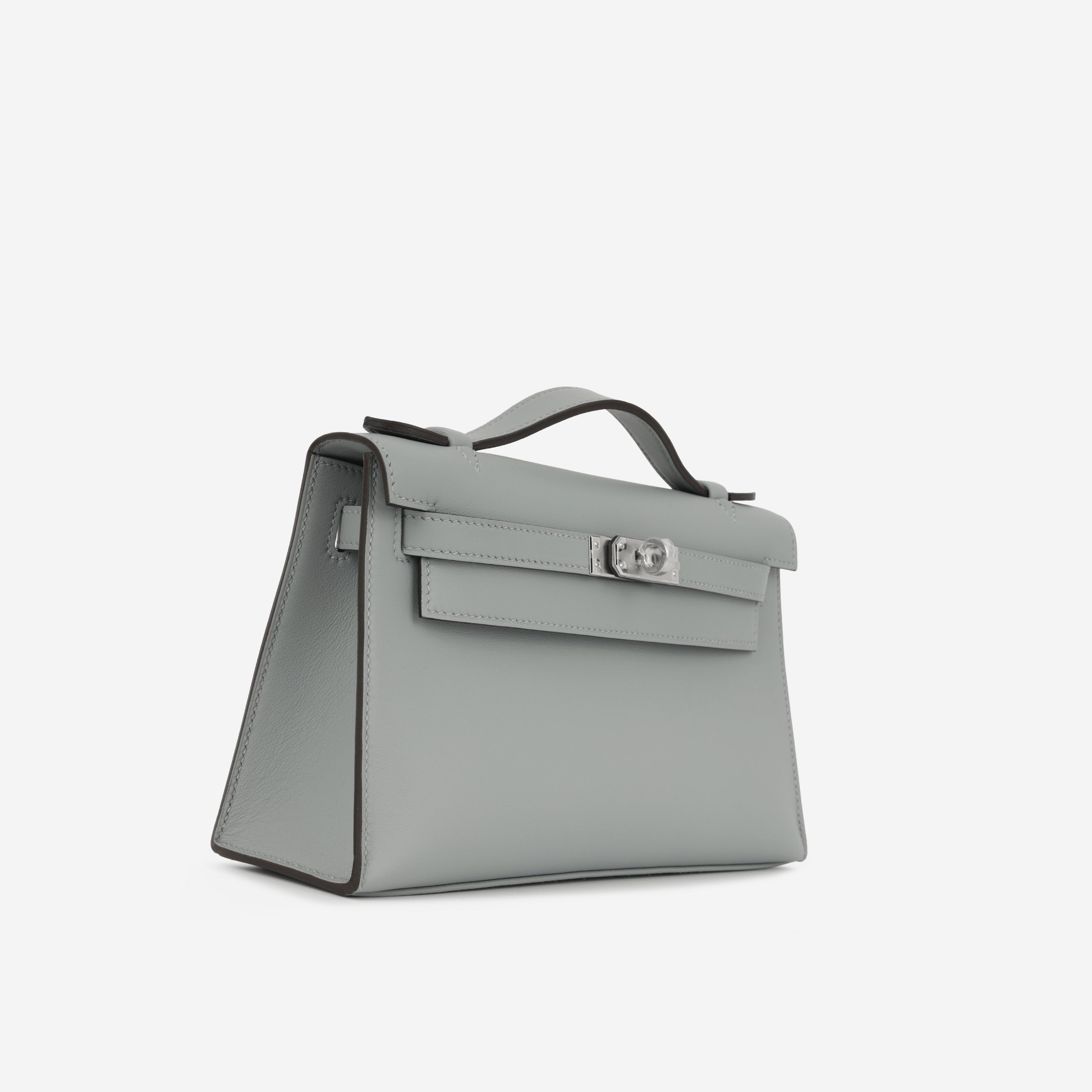 Hermès Kelly Pochette – Gris Pantin Swift (2025) | Box Fresh | Bagista