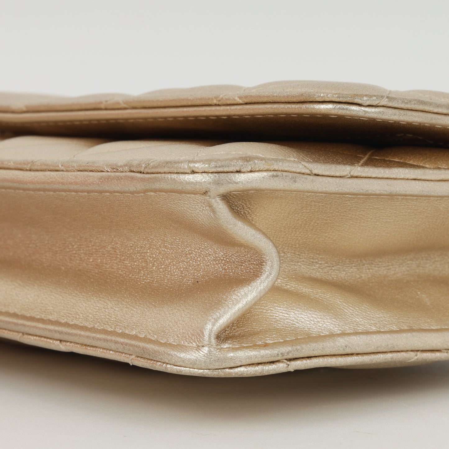 Chanel Classic Wallet on Chain - Champagne Metallic | Champagne Gold Hardware