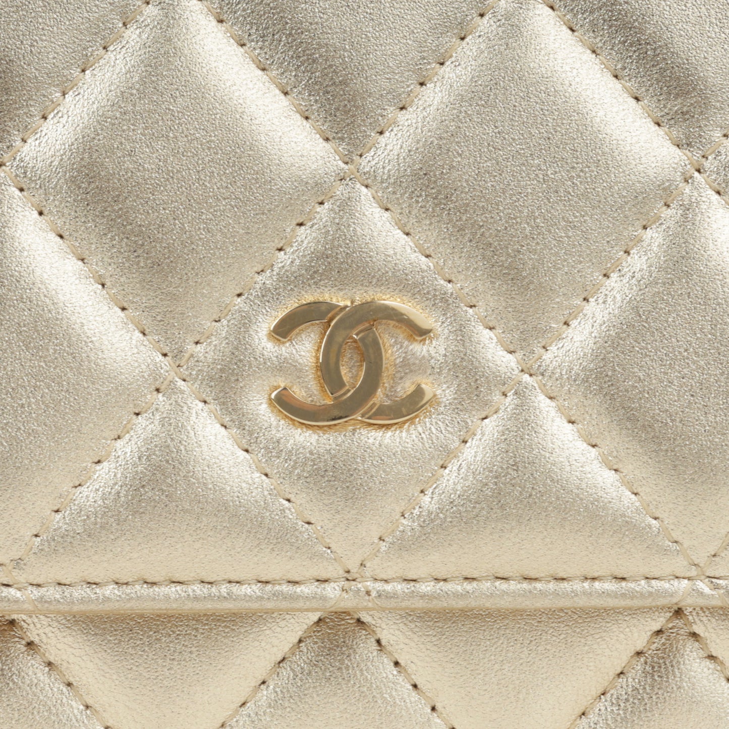 Chanel Classic Wallet on Chain - Champagne Metallic | Champagne Gold Hardware