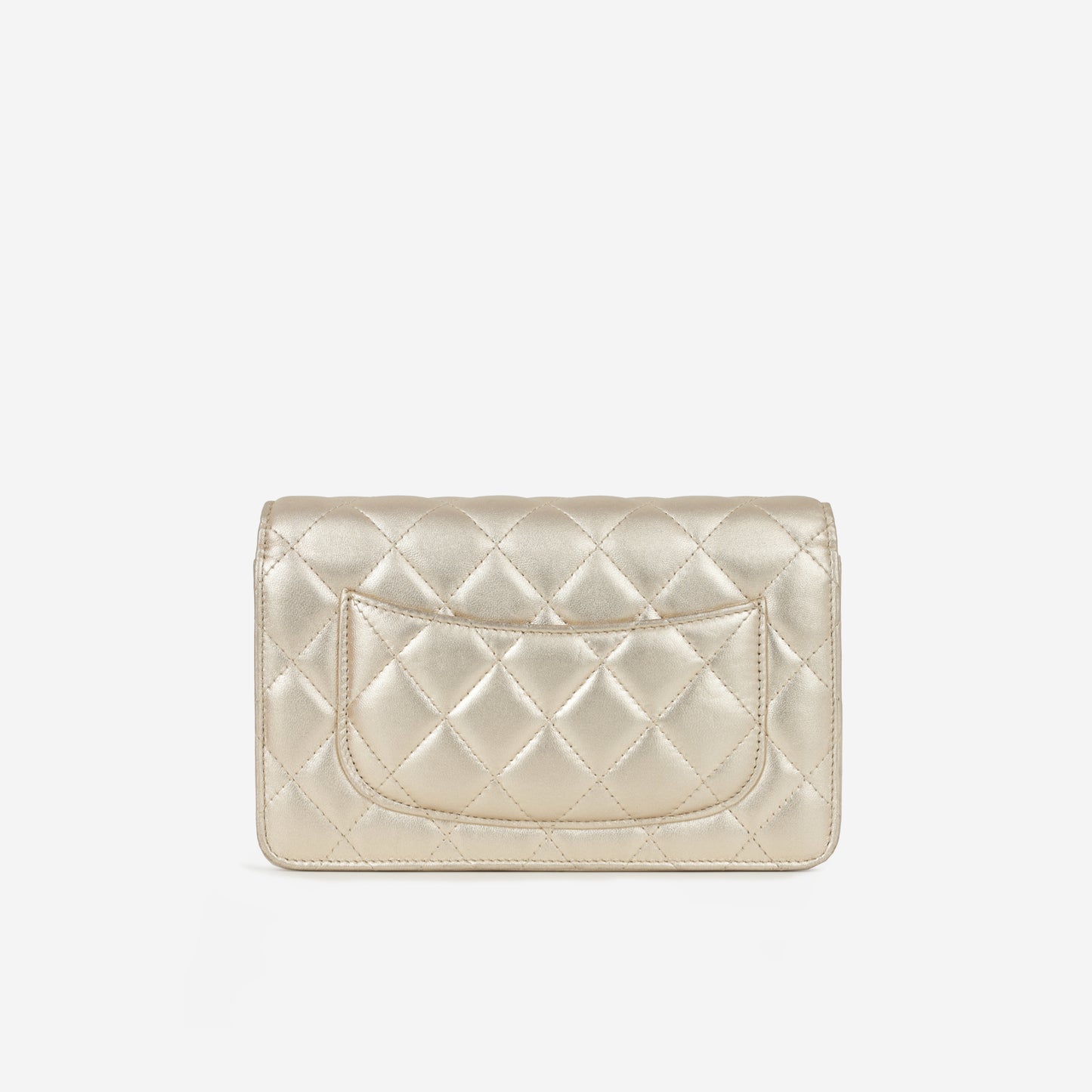 Chanel Classic Wallet on Chain - Champagne Metallic | Champagne Gold Hardware