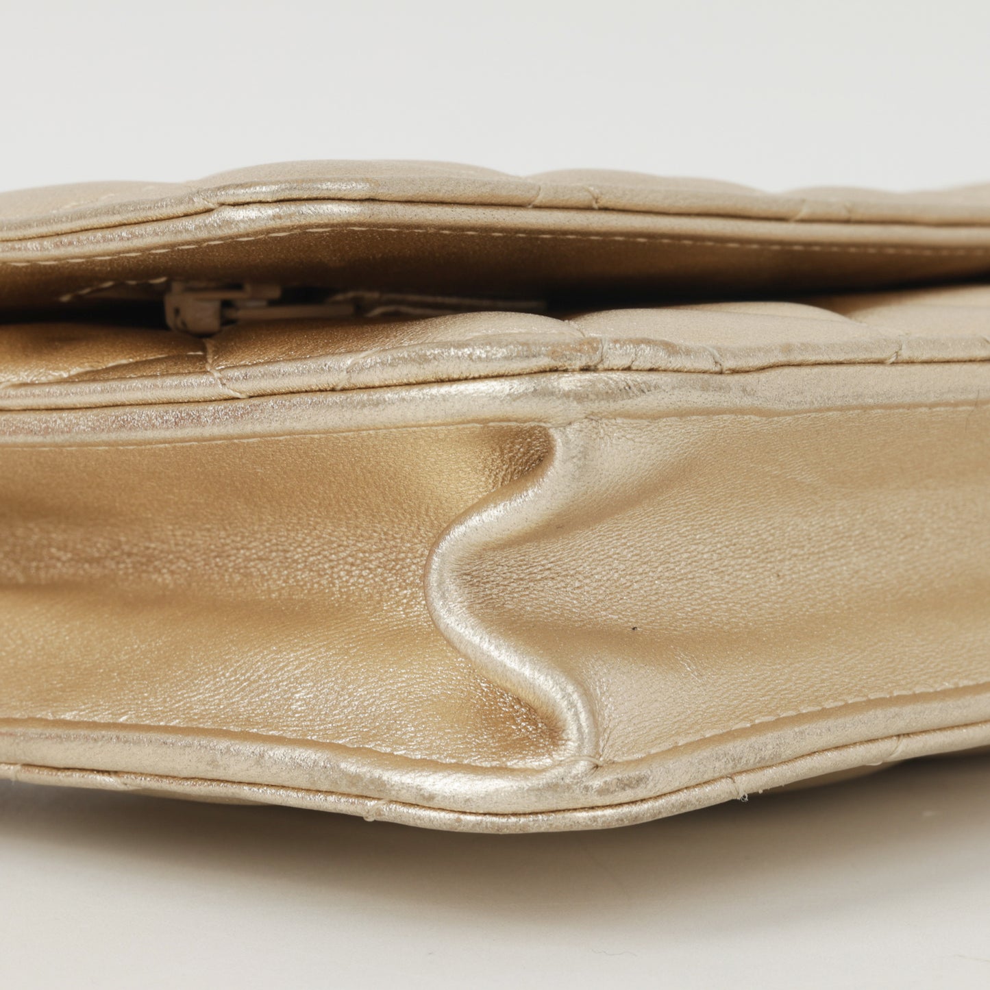 Chanel Classic Wallet on Chain - Champagne Metallic | Champagne Gold Hardware