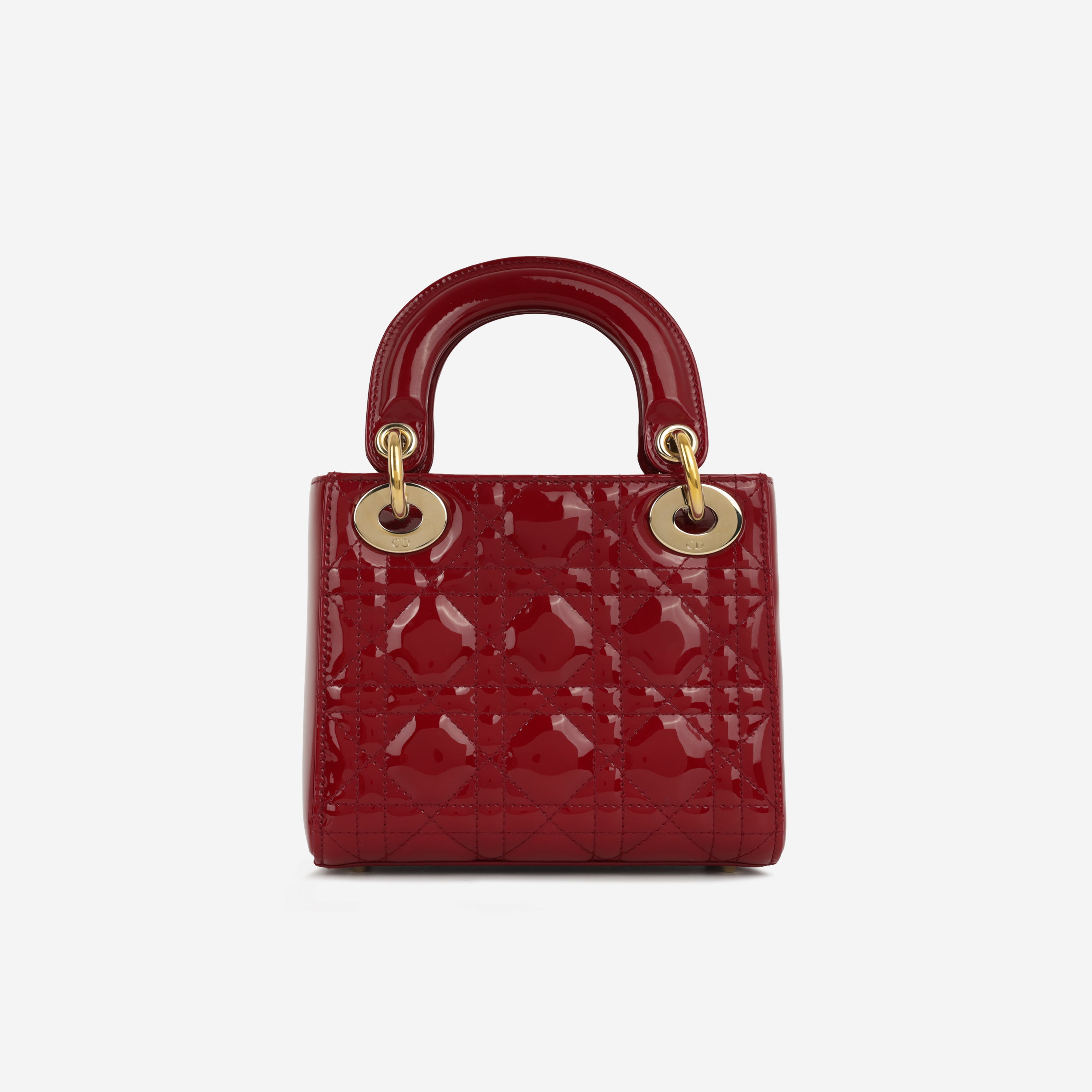 Dior Mini Lady Dior - Cherry Red Patent | Pre-Loved & Available Now