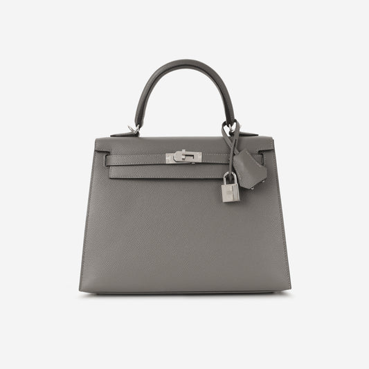 Hermès Kelly 25 - Gris Meyer Epsom | Palladium Hardware