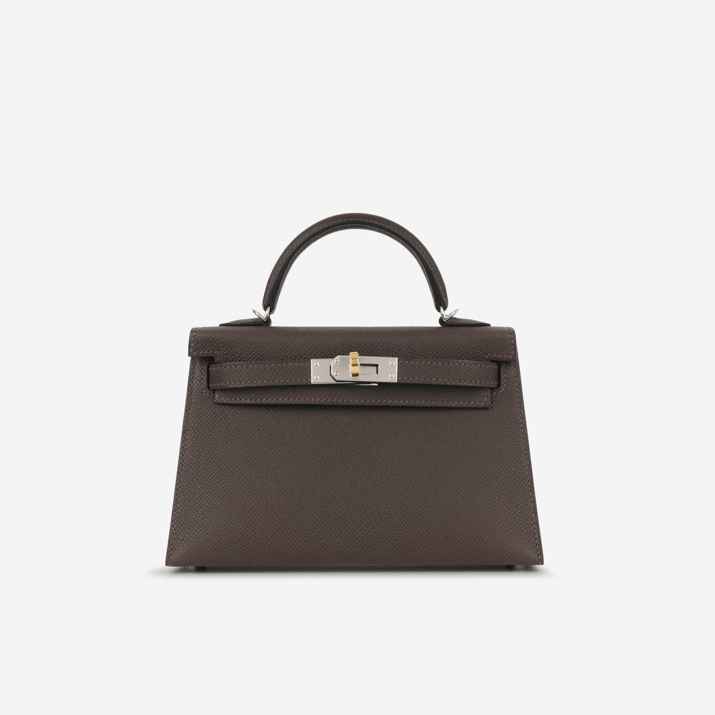 Hermès Mini Kelly - Ebene Epsom | Electrum Hardware