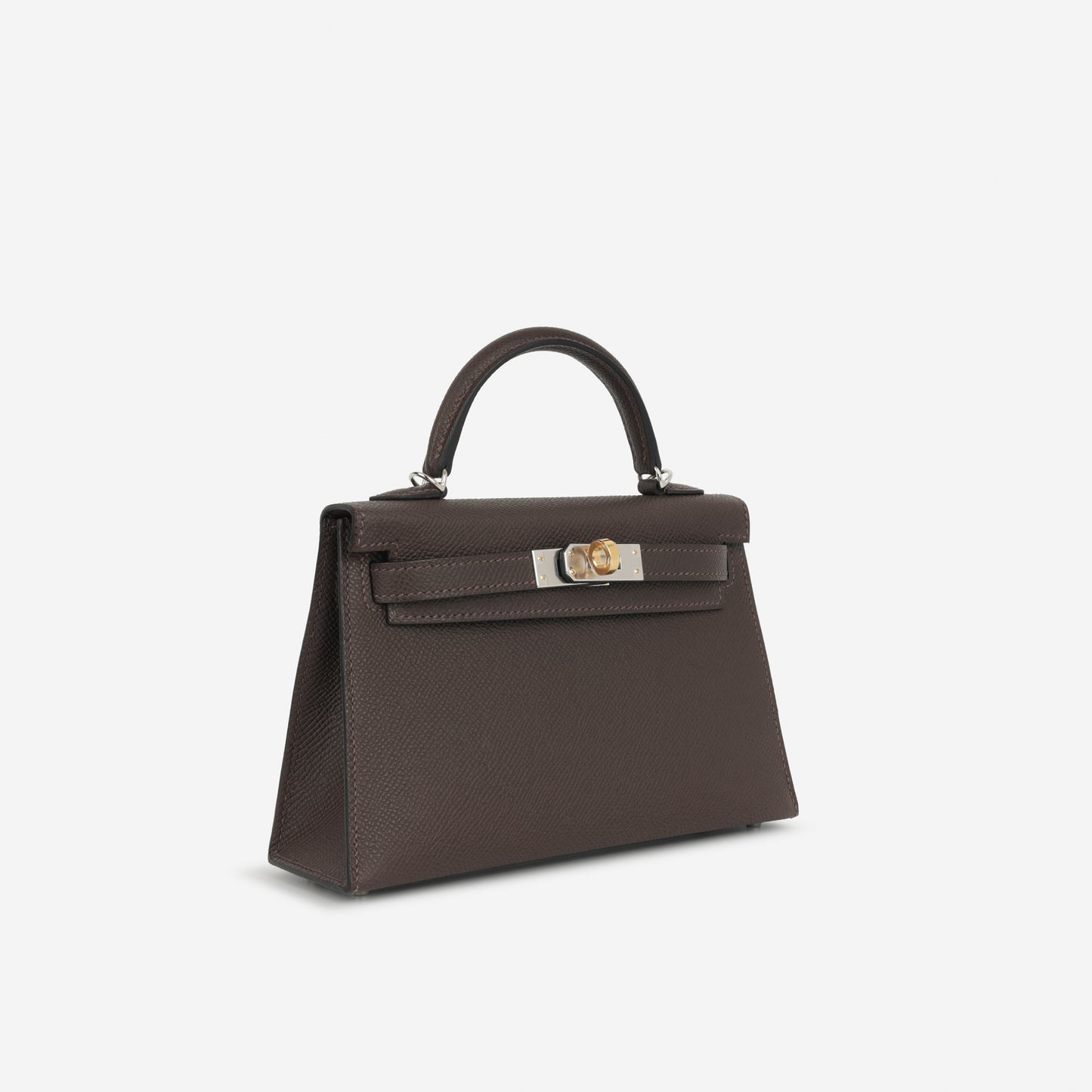 Hermès Mini Kelly - Ebene Epsom | Electrum Hardware