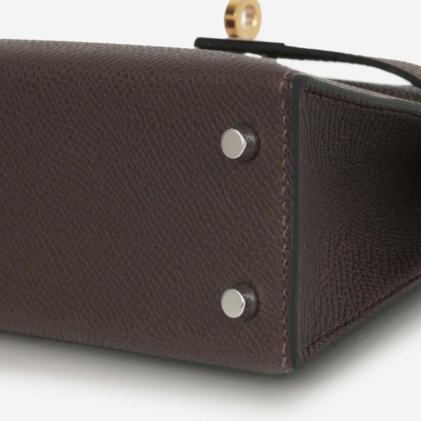 Hermès Mini Kelly - Ebene Epsom | Electrum Hardware