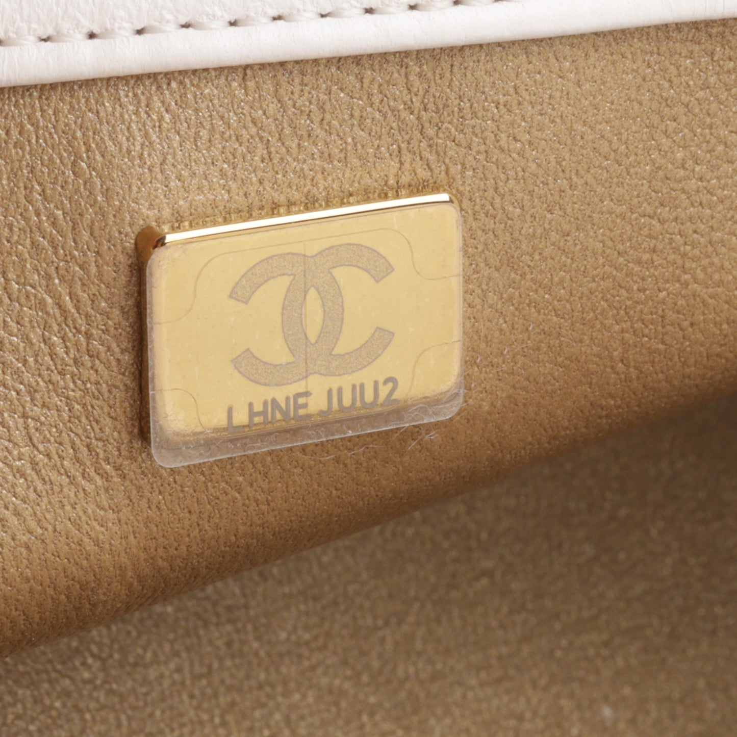 Chanel Mini Rectangular Camellia Crush - White Lambskin | Antique gold Hardware